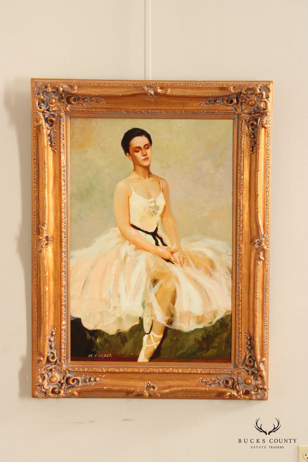 20th C. Portrait of 'Ballerina' Original Oil Painting, Signed ' H. Cooper'