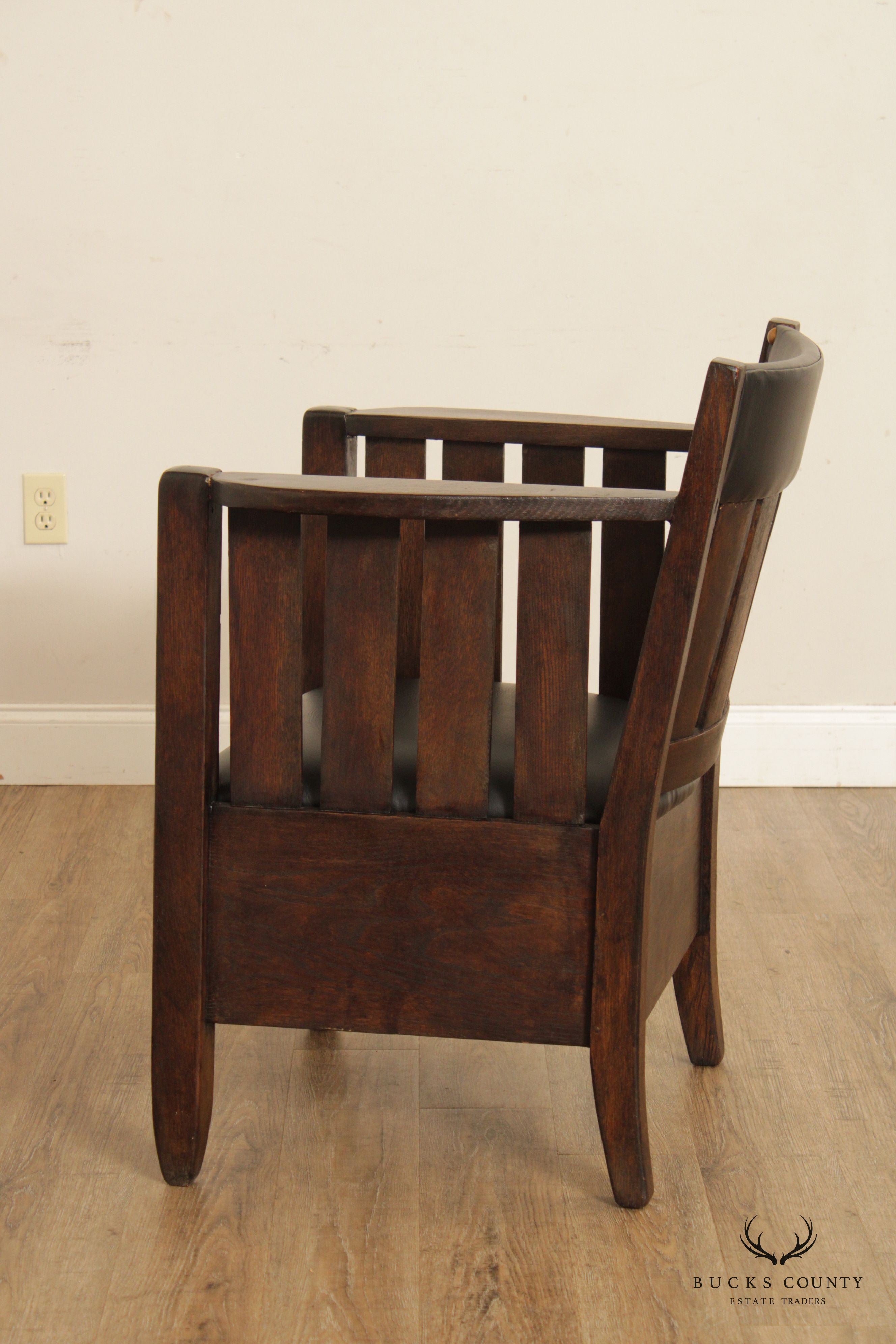 Antique Mission Oak Club Chair