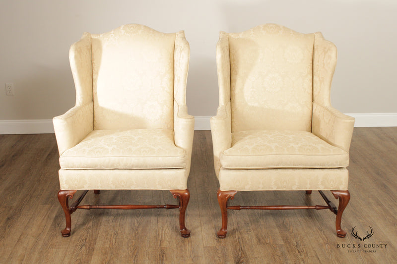Southwood Queen Anne Style Pair of Wing Chairs
