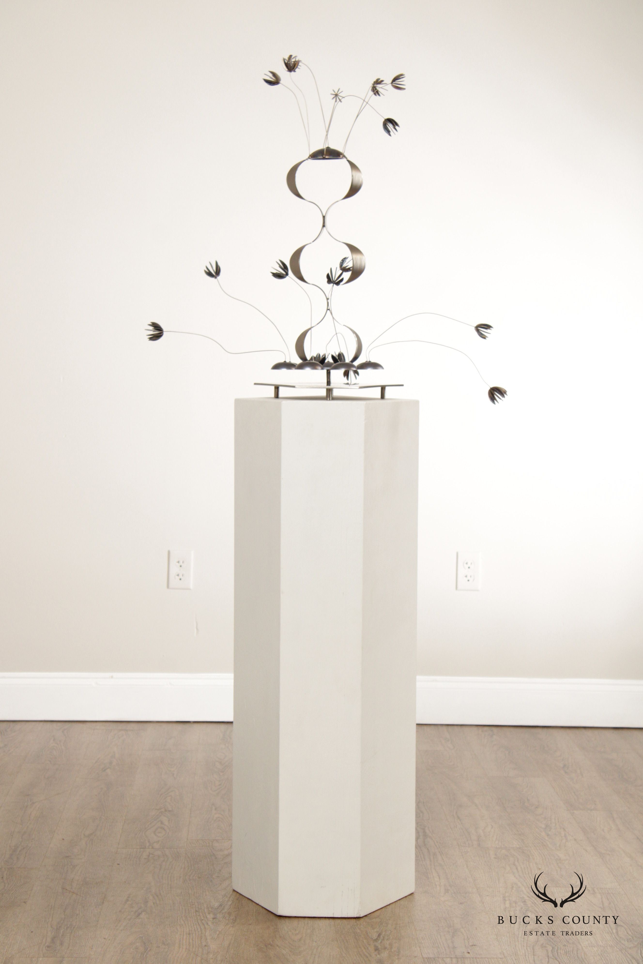 Paul Kocaj Contemporary Kinetic Titanium Metal Sculpture