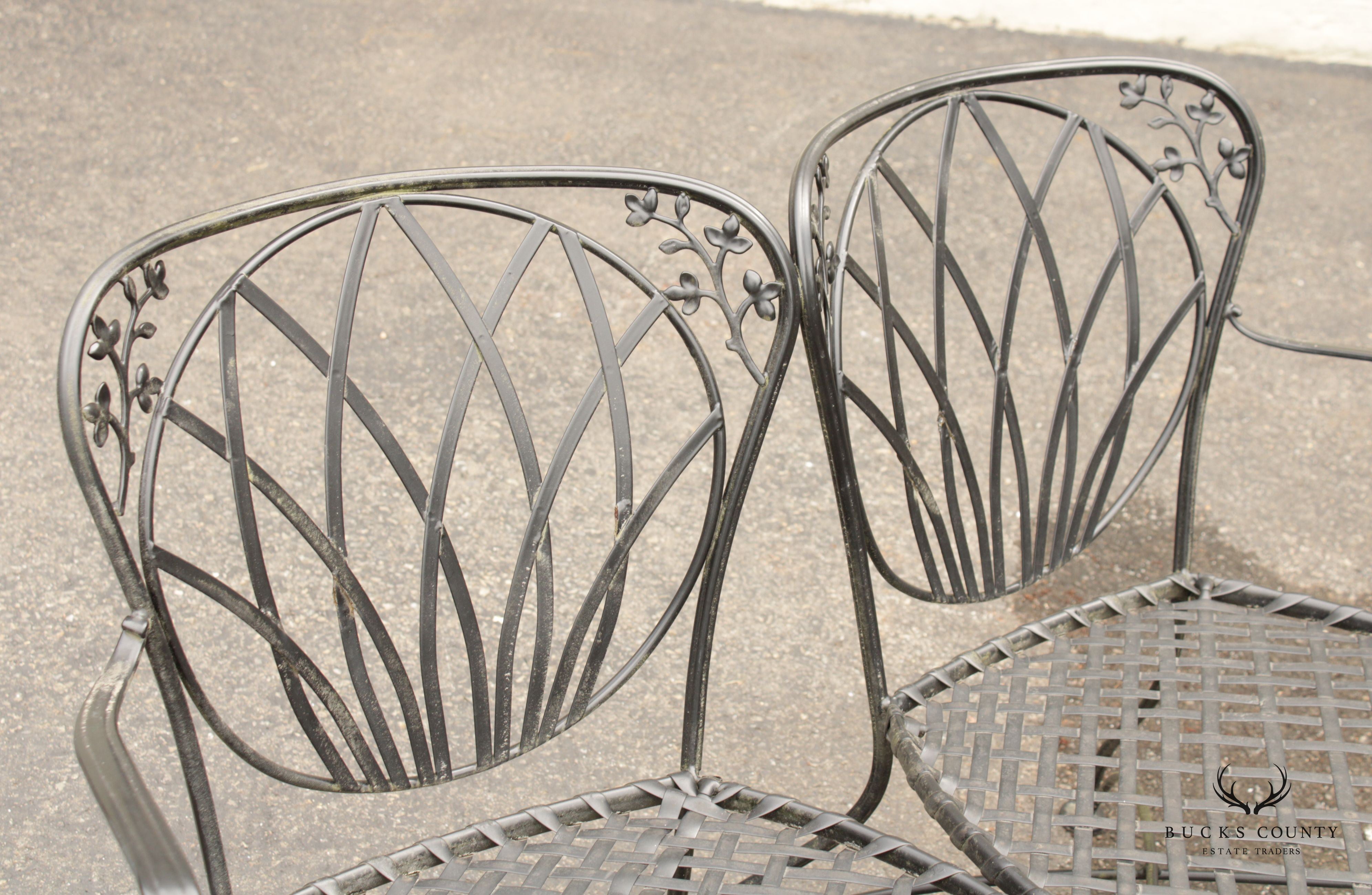 Vintage Wrought Iron Outdoor Garden Settee