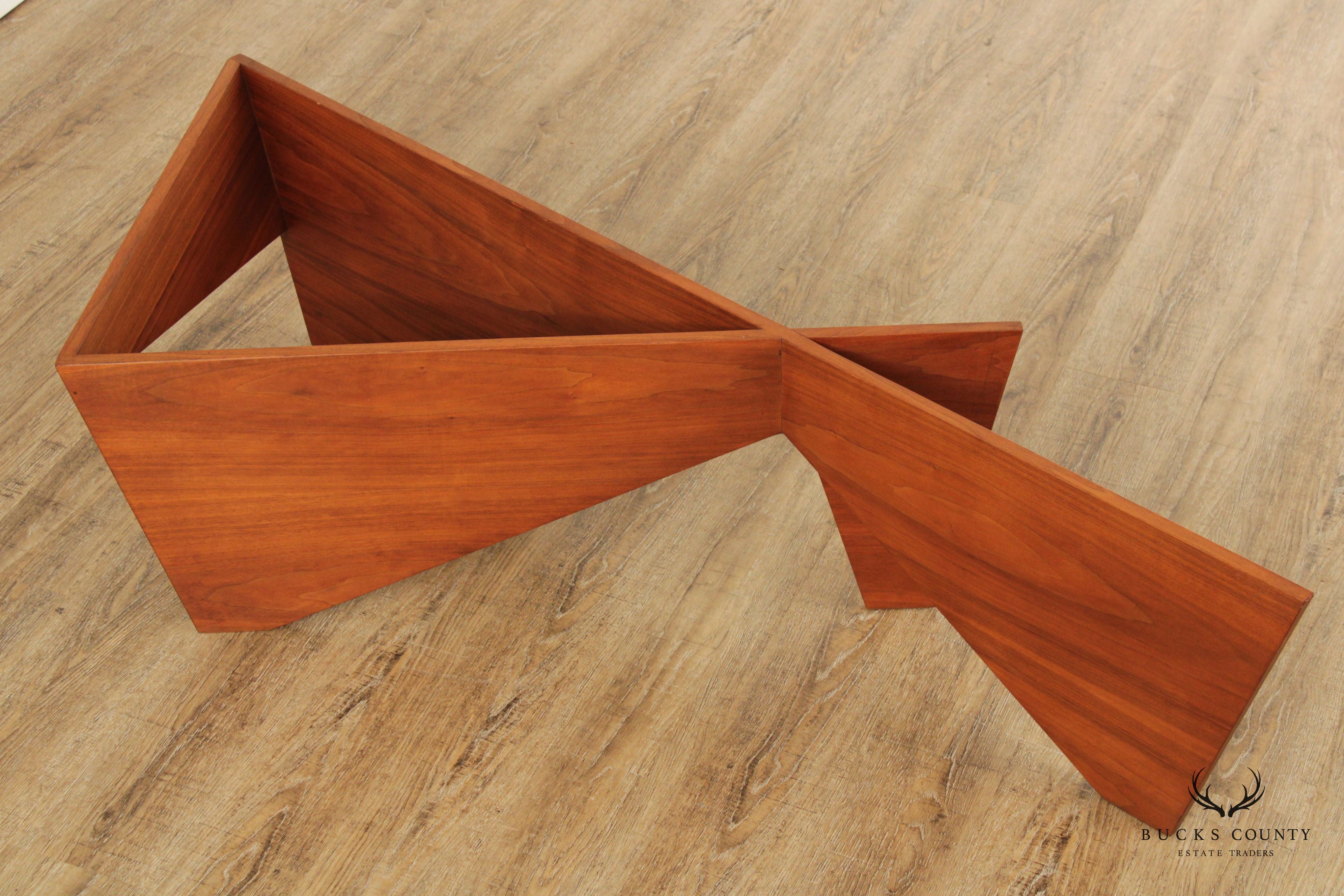 Mid Century Modern Sculptural Walnut Coffee Table Base