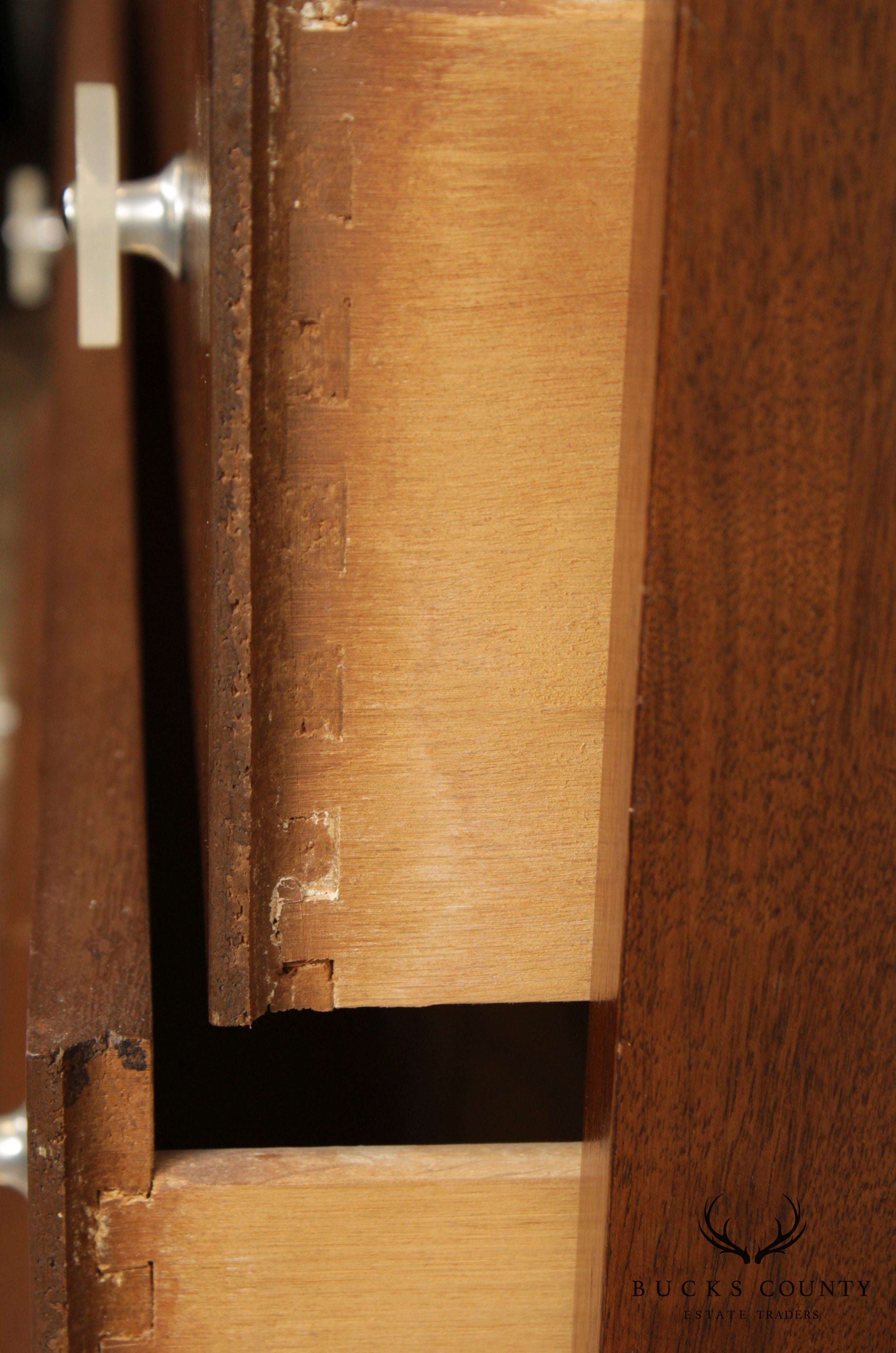 Mid Century Modern Walnut Tall Chest of Drawers