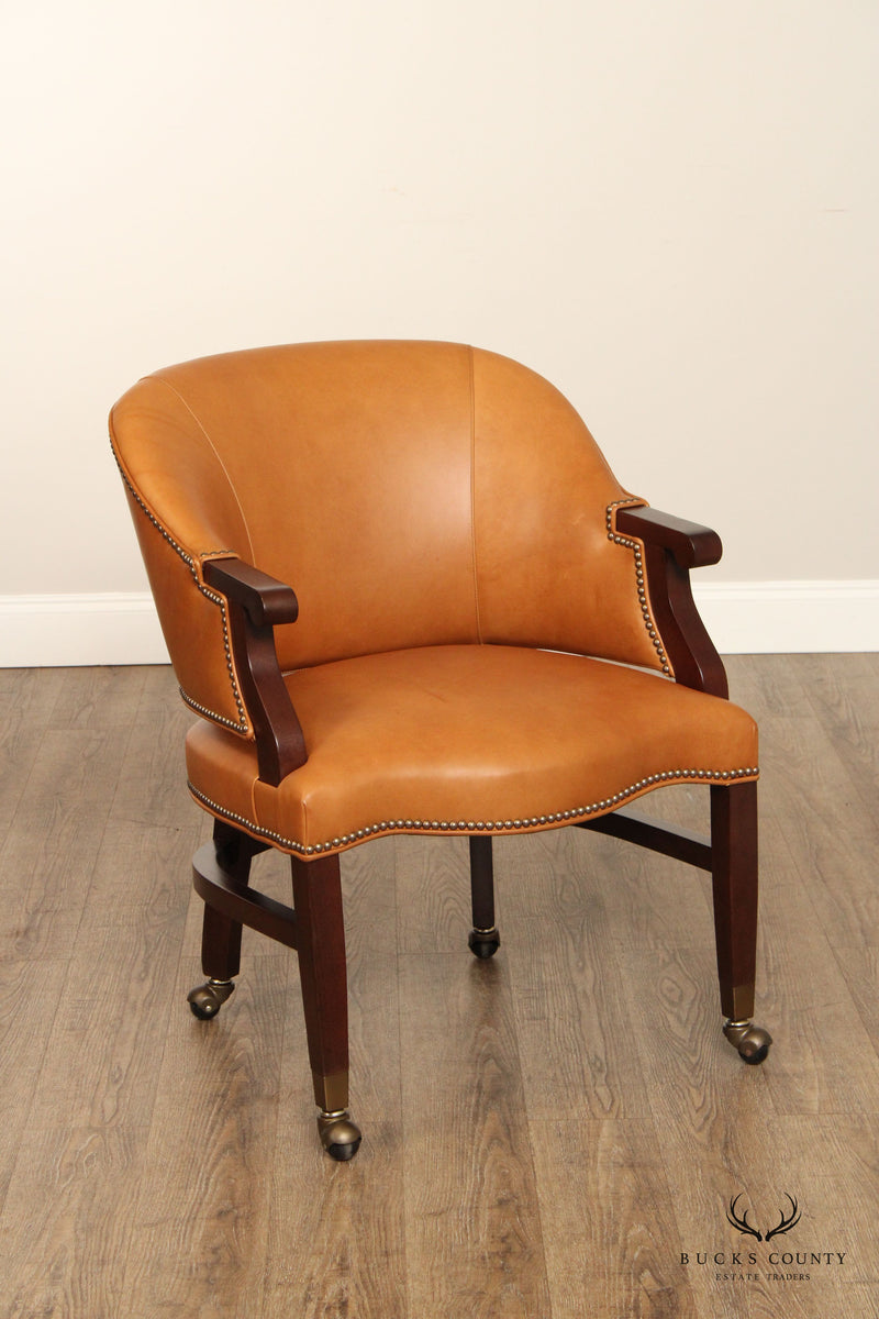 Barrel chair best sale with wheels