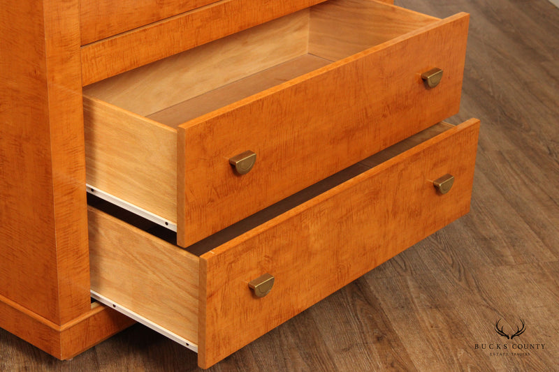 Lane Modern Biedermeier Style Maple Armoire Cabinet