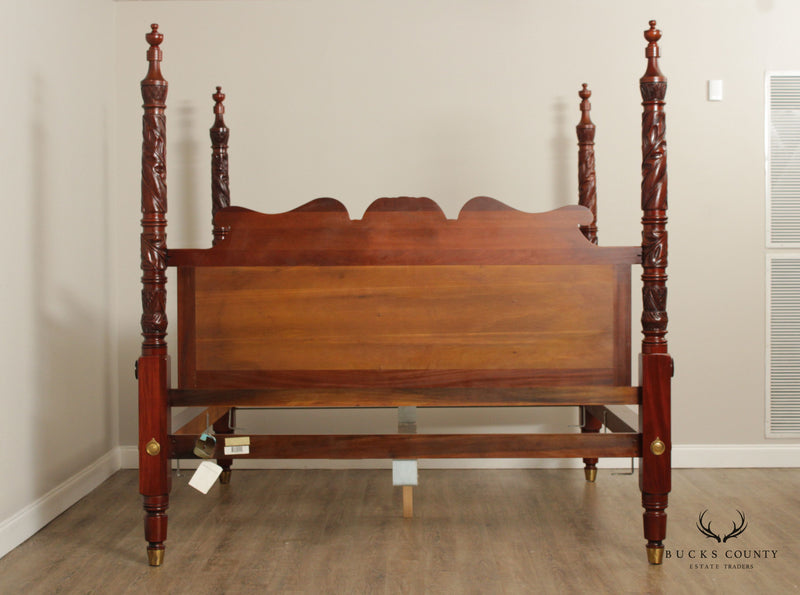 Ralph Lauren Safari Collection Carved Mahogany King Poster Bed