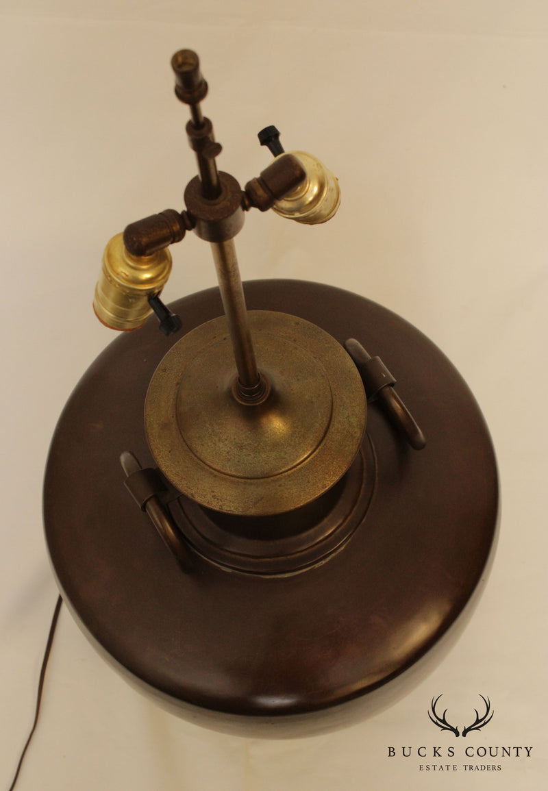 Vintage Brass Jug Table Lamp
