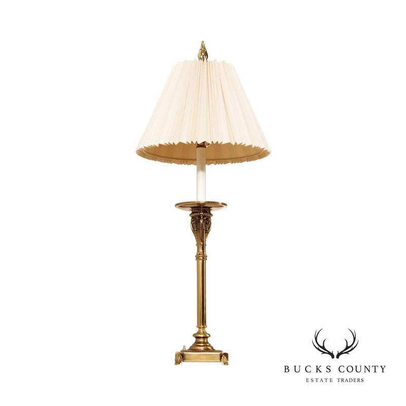 Rembrandt Lamp Co. Brass Candlestick Table Lamp