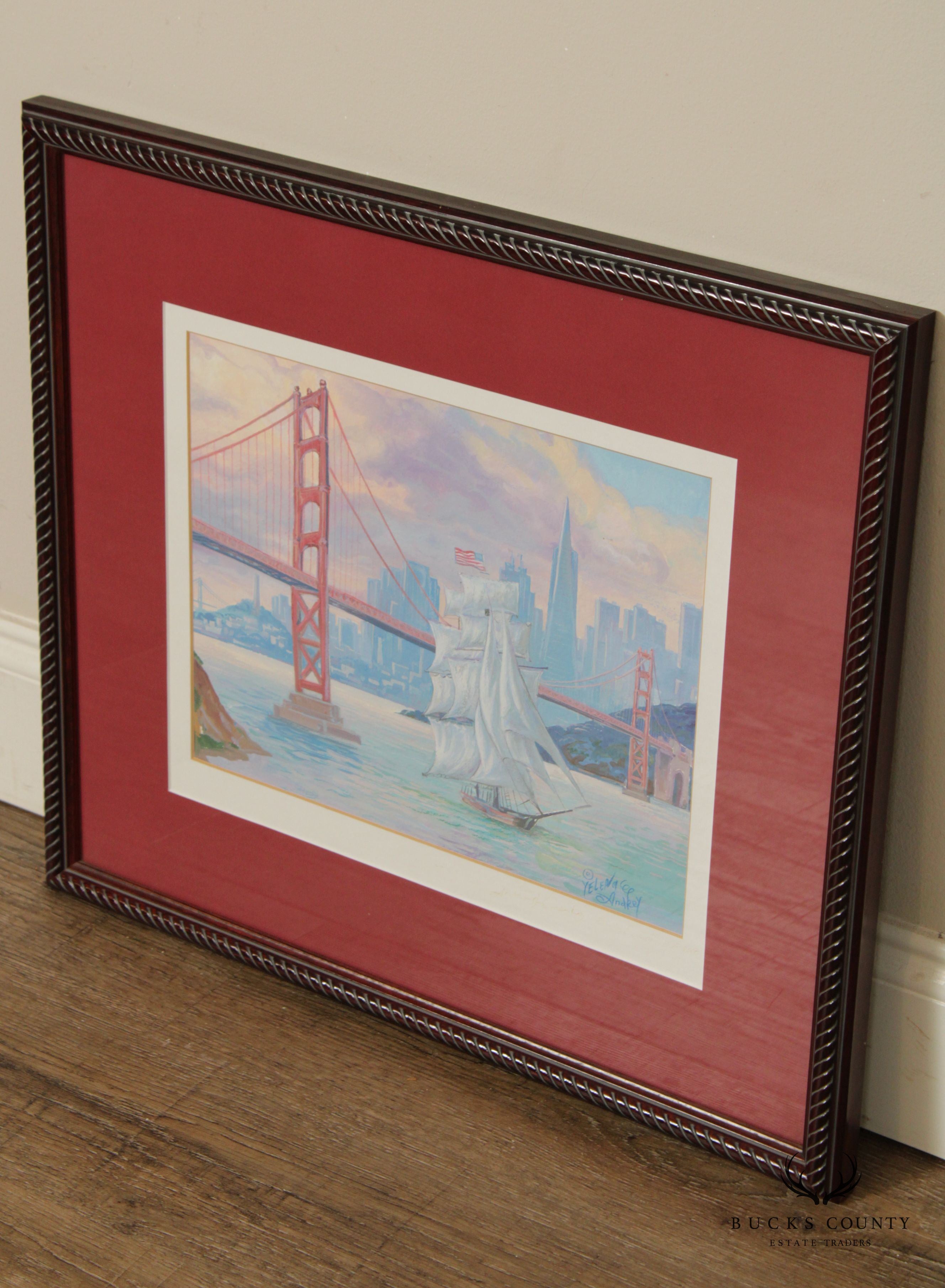 San Francisco Nautical Sail Boat Print by Yelena & Andrey