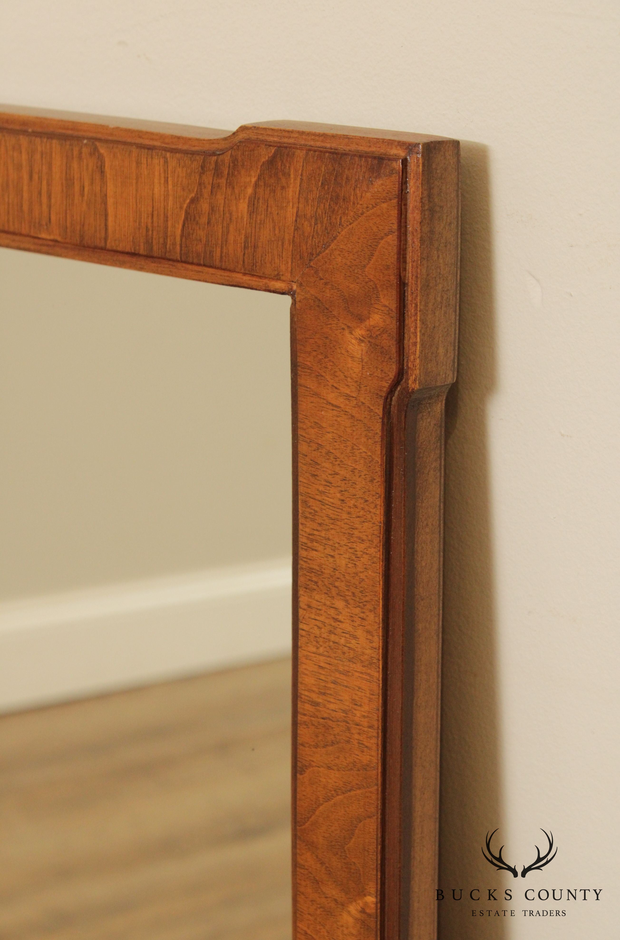 Mid Century Modern Vintage Walnut Wall Mirror