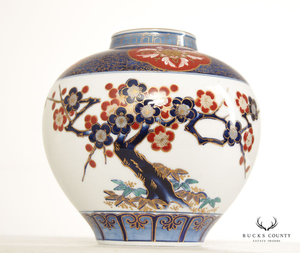 Japanese Hand Painted Imari Pottery Vase
