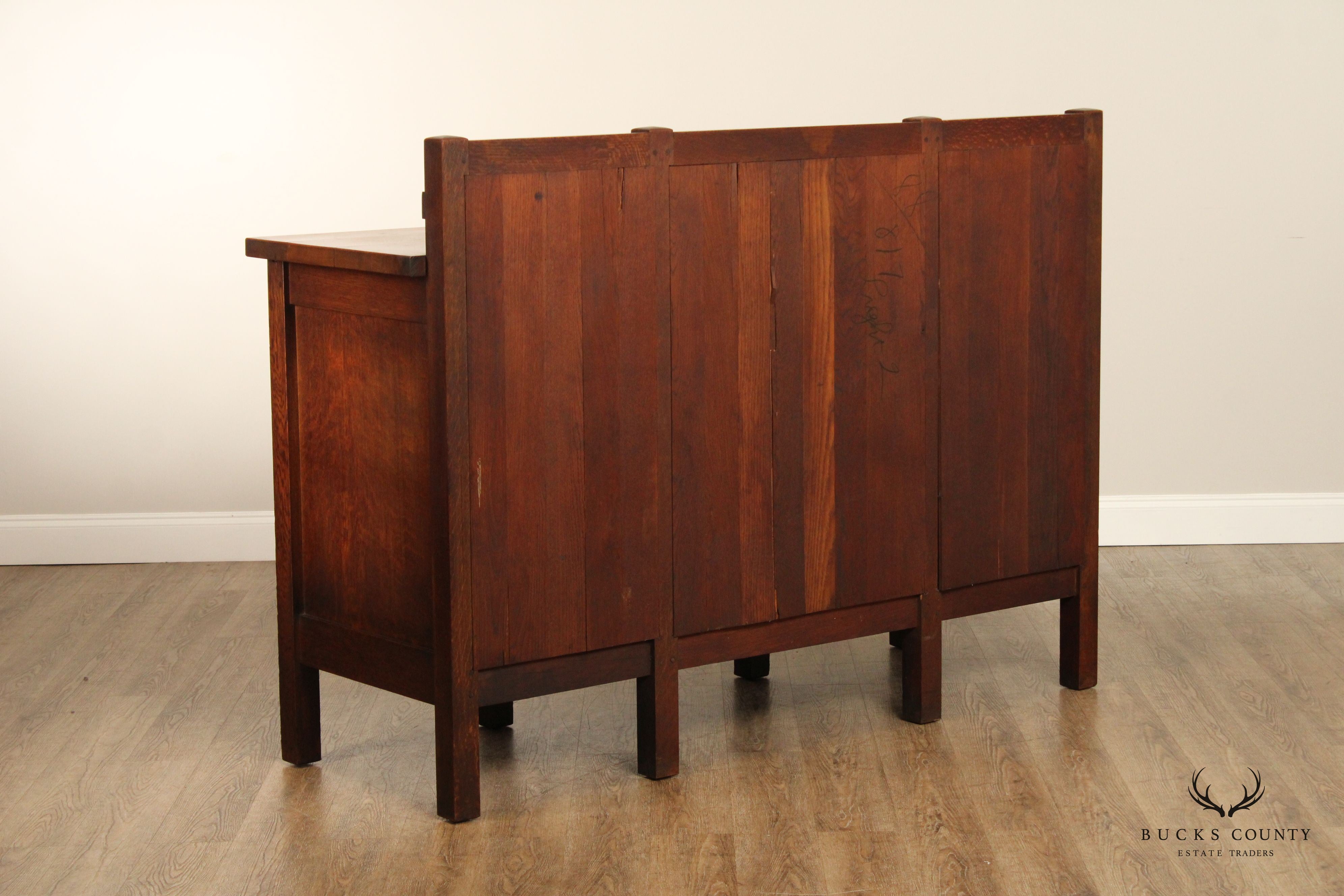 Gustav Stickley Mission Eight Leg Oak Sideboard