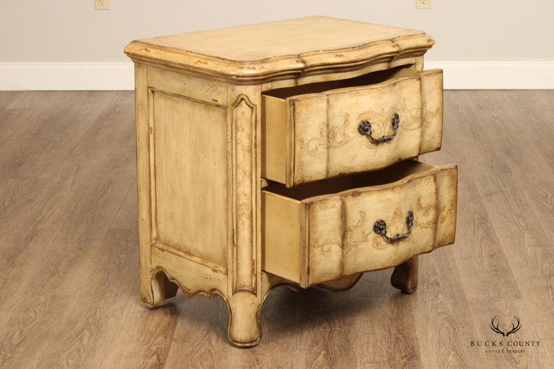 Artistica French Provincial Style Distress Painted Two-Drawer Nightstand