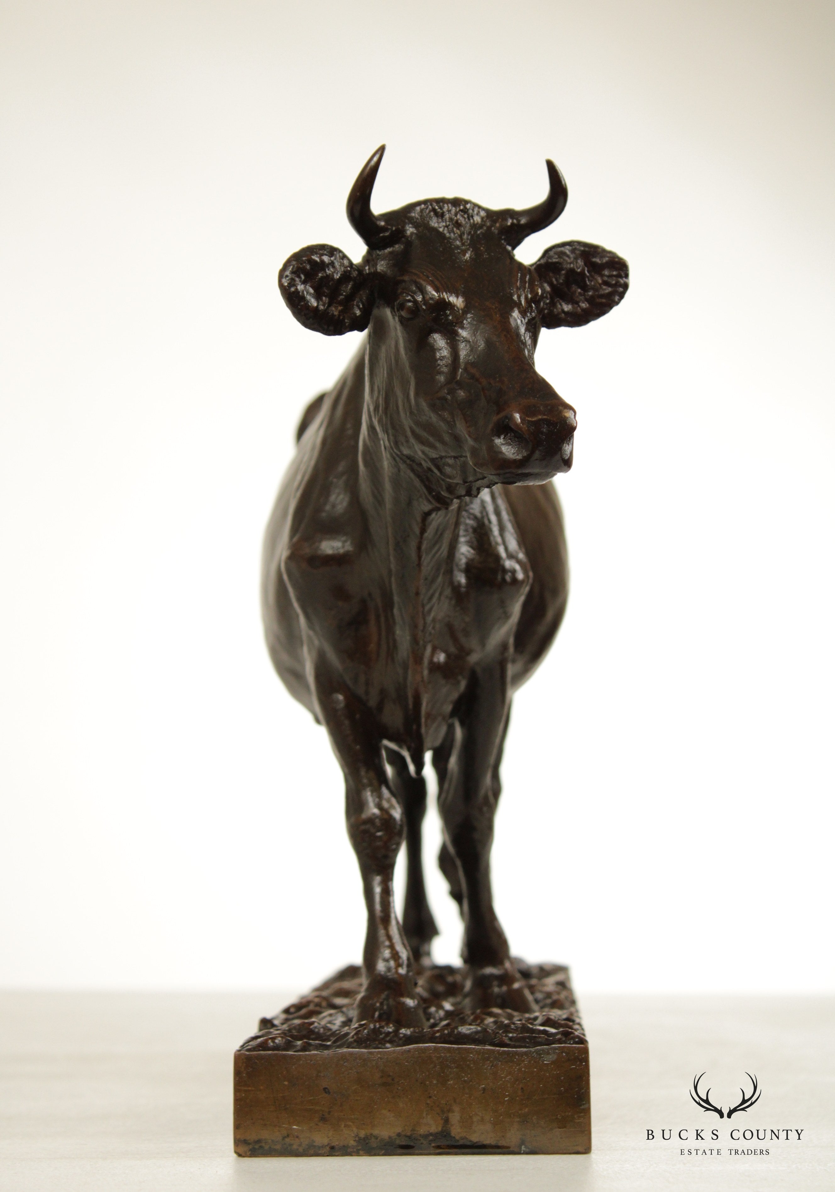 Early 20th C. American Bronze Cattle Sculpture