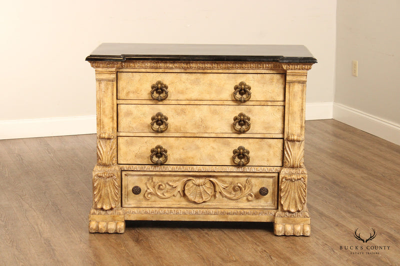 Italian Renaissance Style Tessellated Marble Top Commode