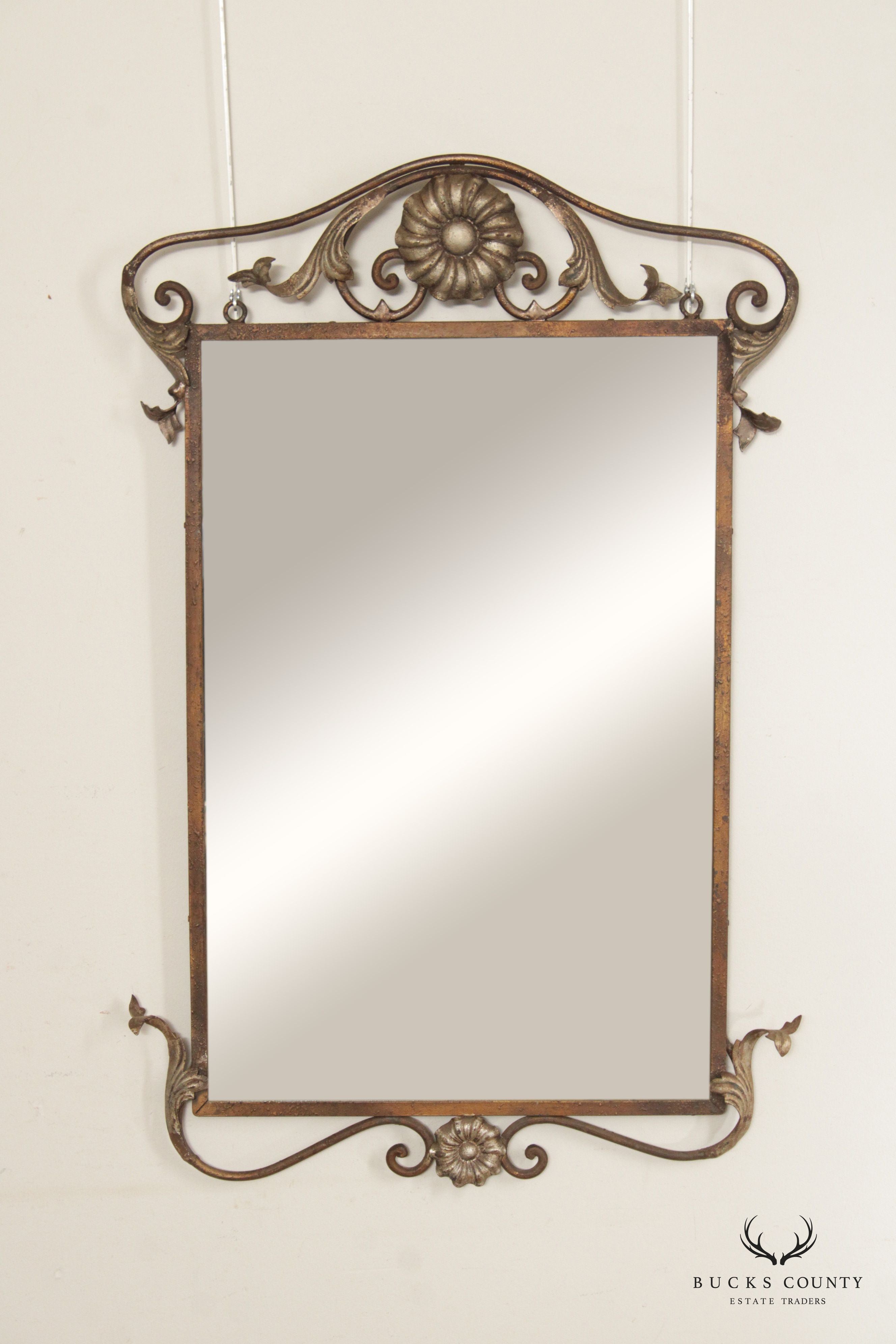 Tuscan Style Scrolled Iron Work Wall Mirror