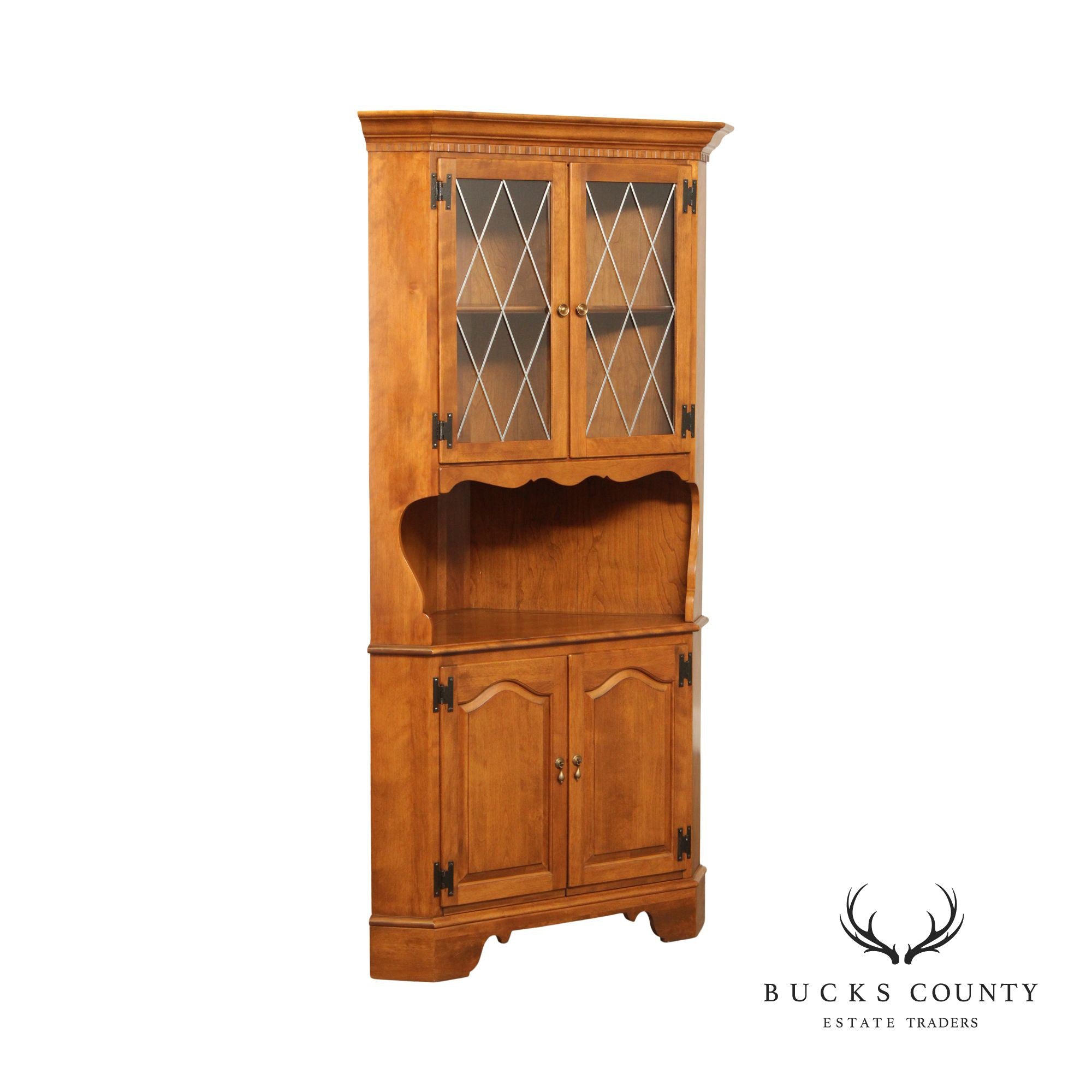 Ethan Allen Heirloom Maple Corner Cabinet