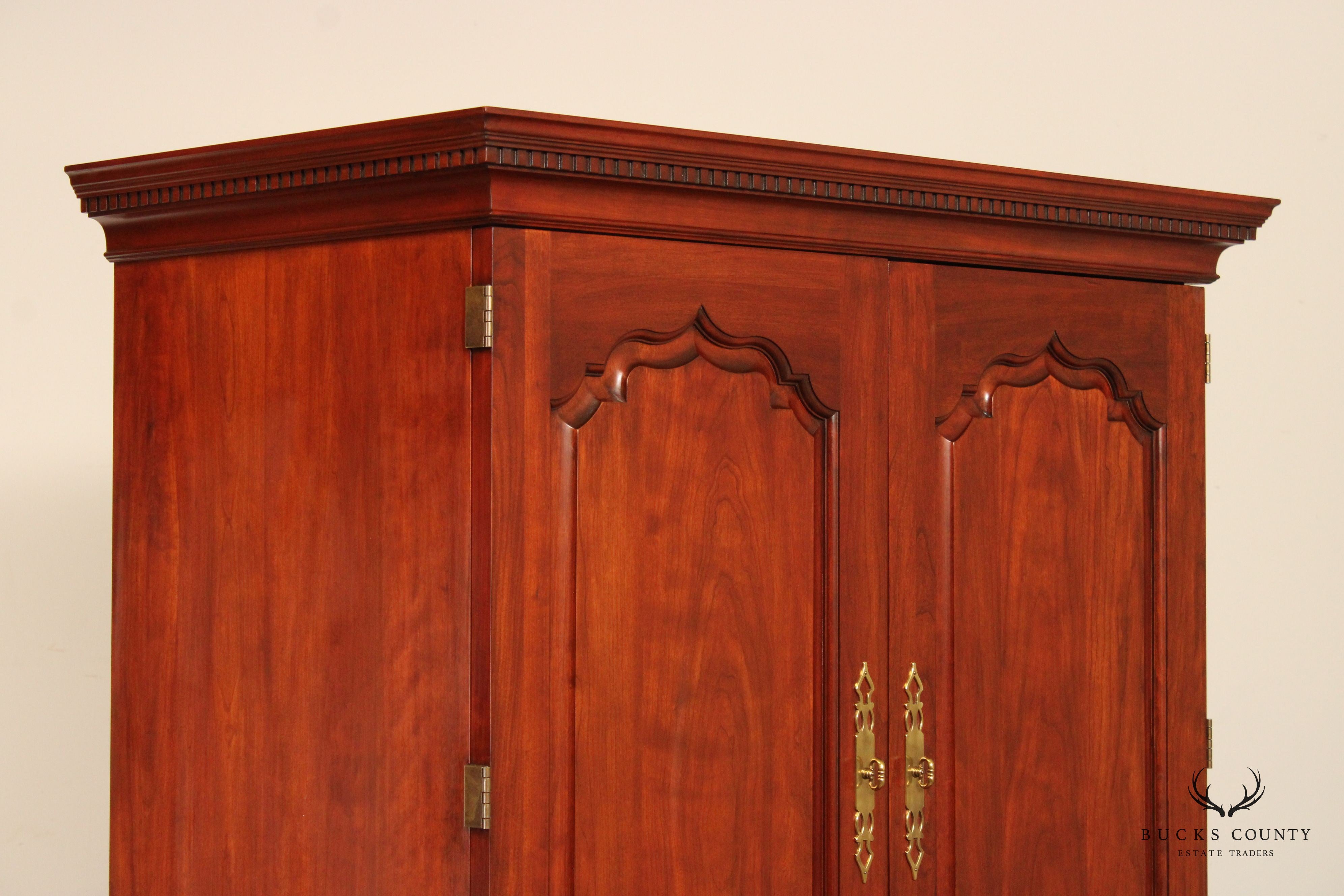 Henkel Harris Chippendale Style Cherry Media Armoire