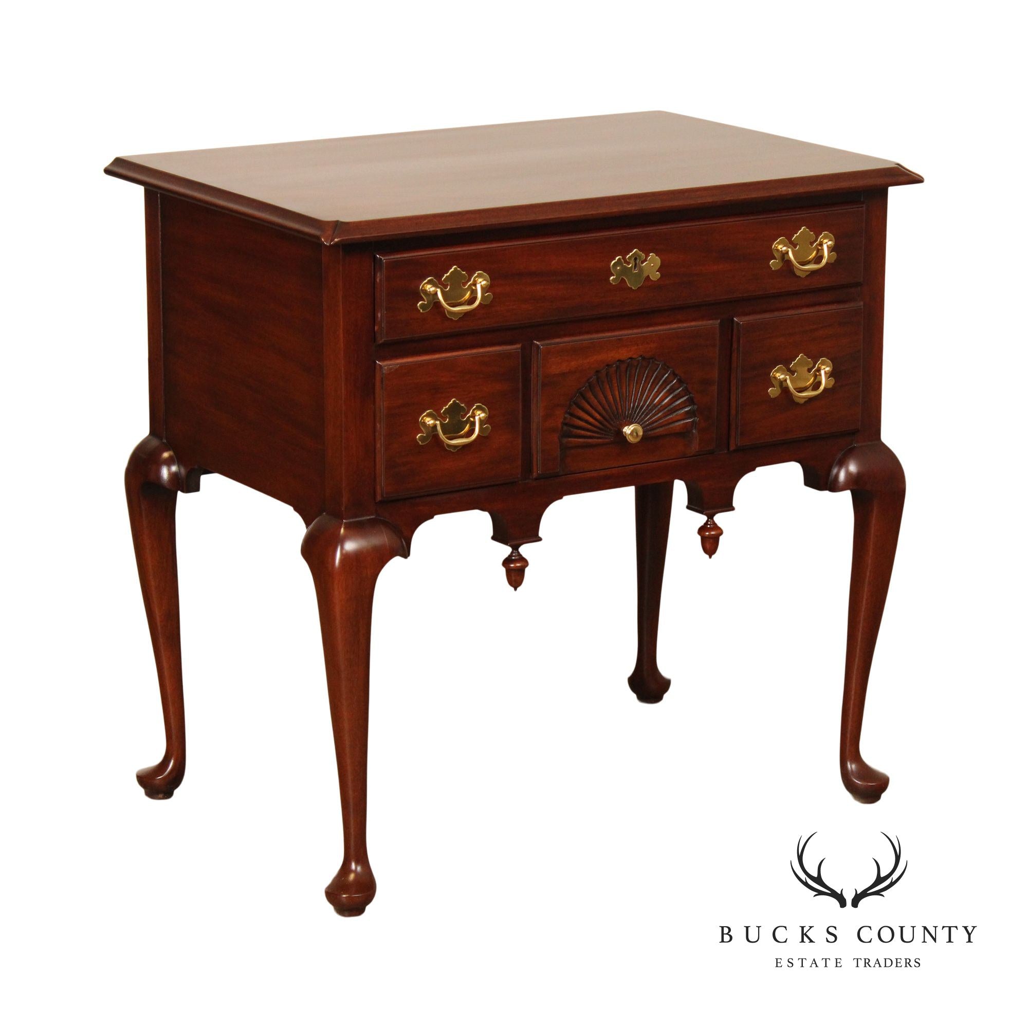 Henkel Harris Queen Anne Style Mahogany Lowboy