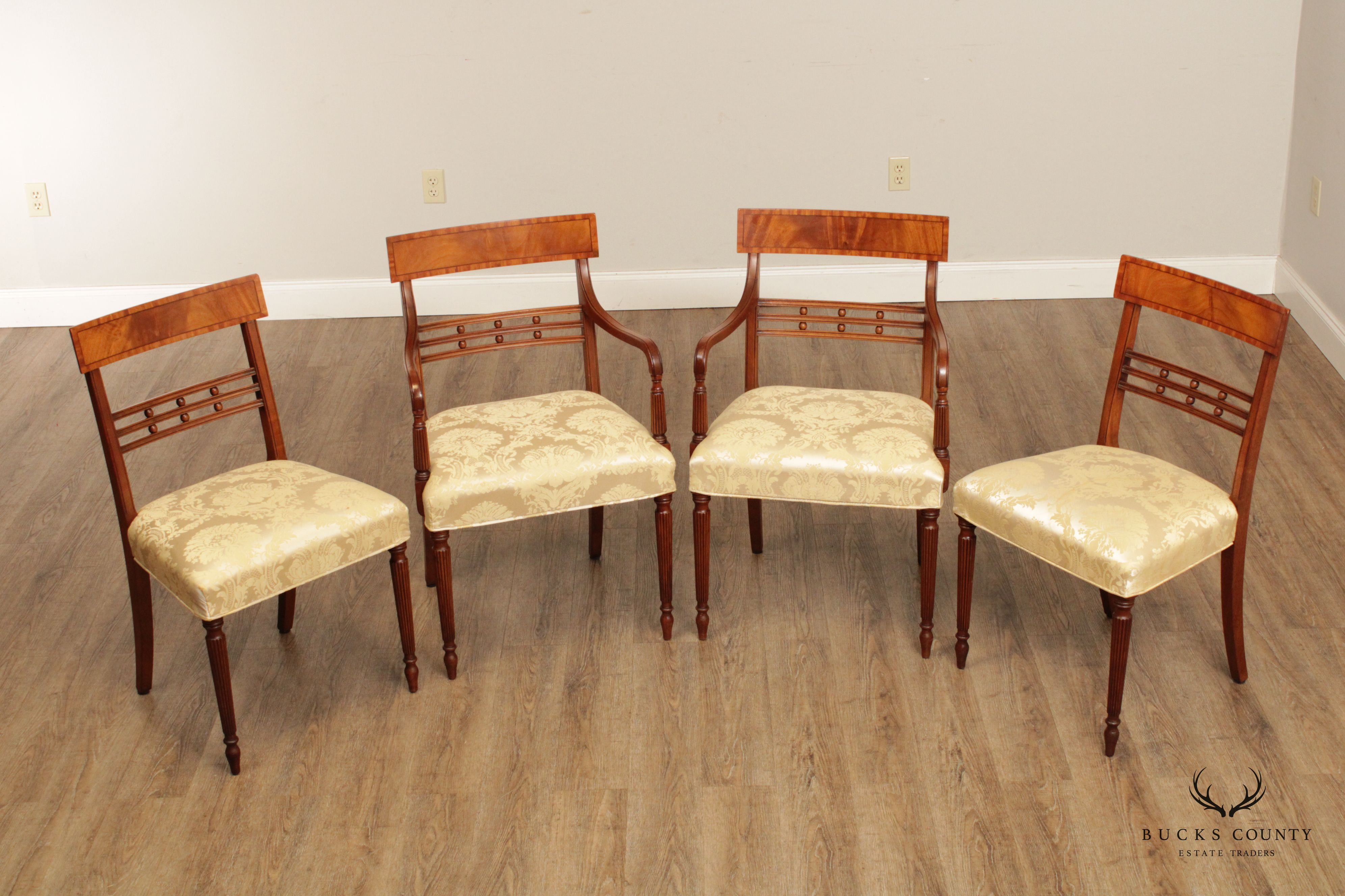 Regency Style Set of Four Mahogany Dining Chairs