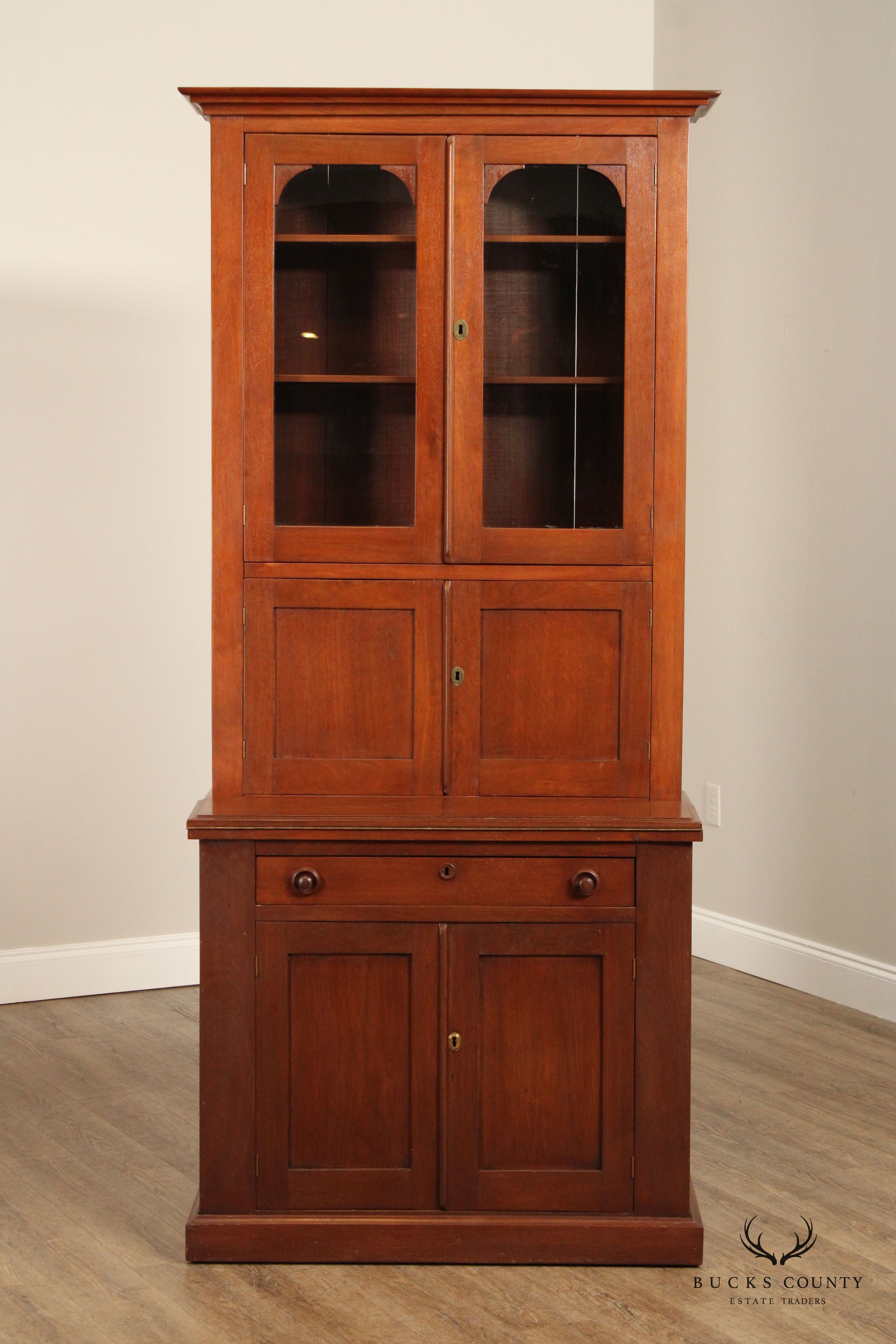 Antique American Walnut Secretary Bookcase