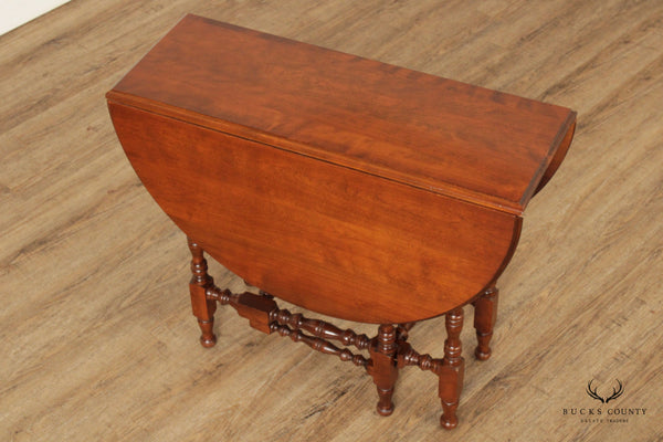 Vintage Maple Oval Gate-Leg Drop-Leaf  Table