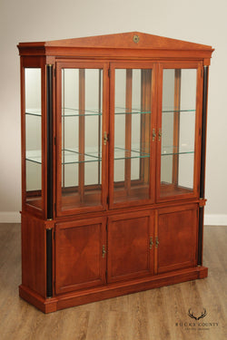 Ethan Allen Medallion Collection Large Illuminated China Cabinet Breakfront