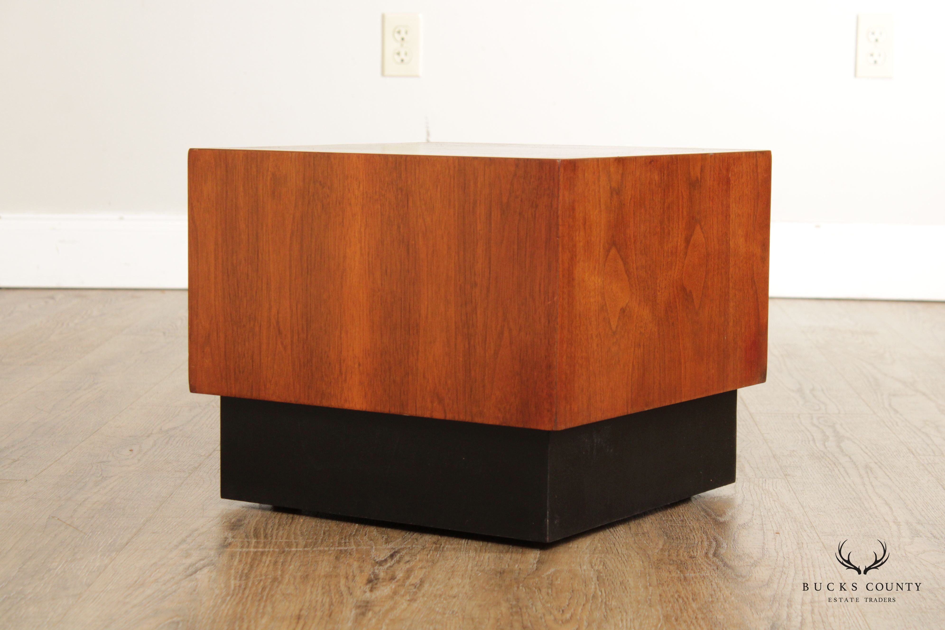 Adrian Pearsall Mid Century Modern Cube Pedestal Table