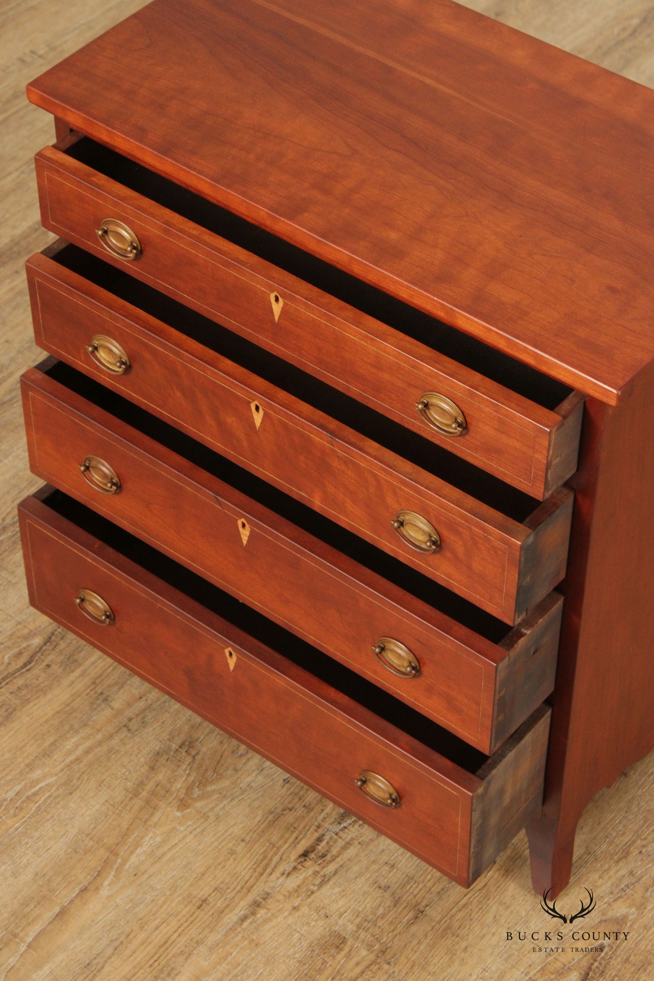 Federal Style Custom Quality Cherry Chest of Drawers