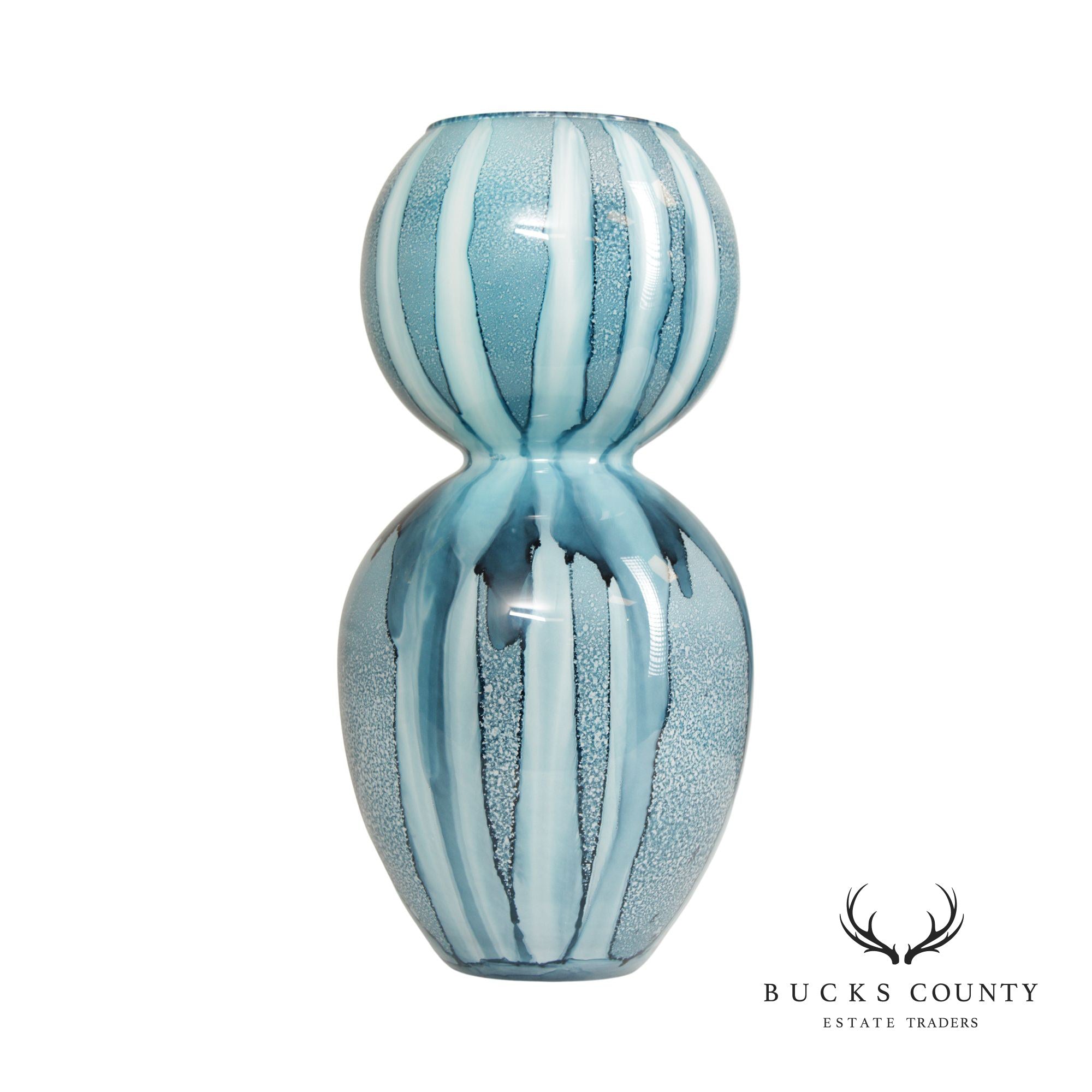 Contemporary Double Gourd Blown Glass Vase