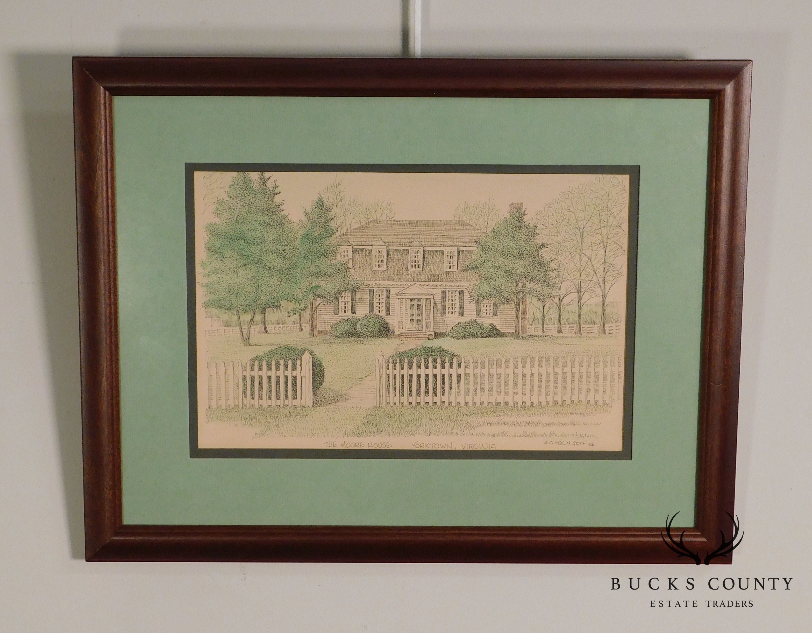 Clark M. Goff Framed Print "The Moore House, Yorktown, VA"