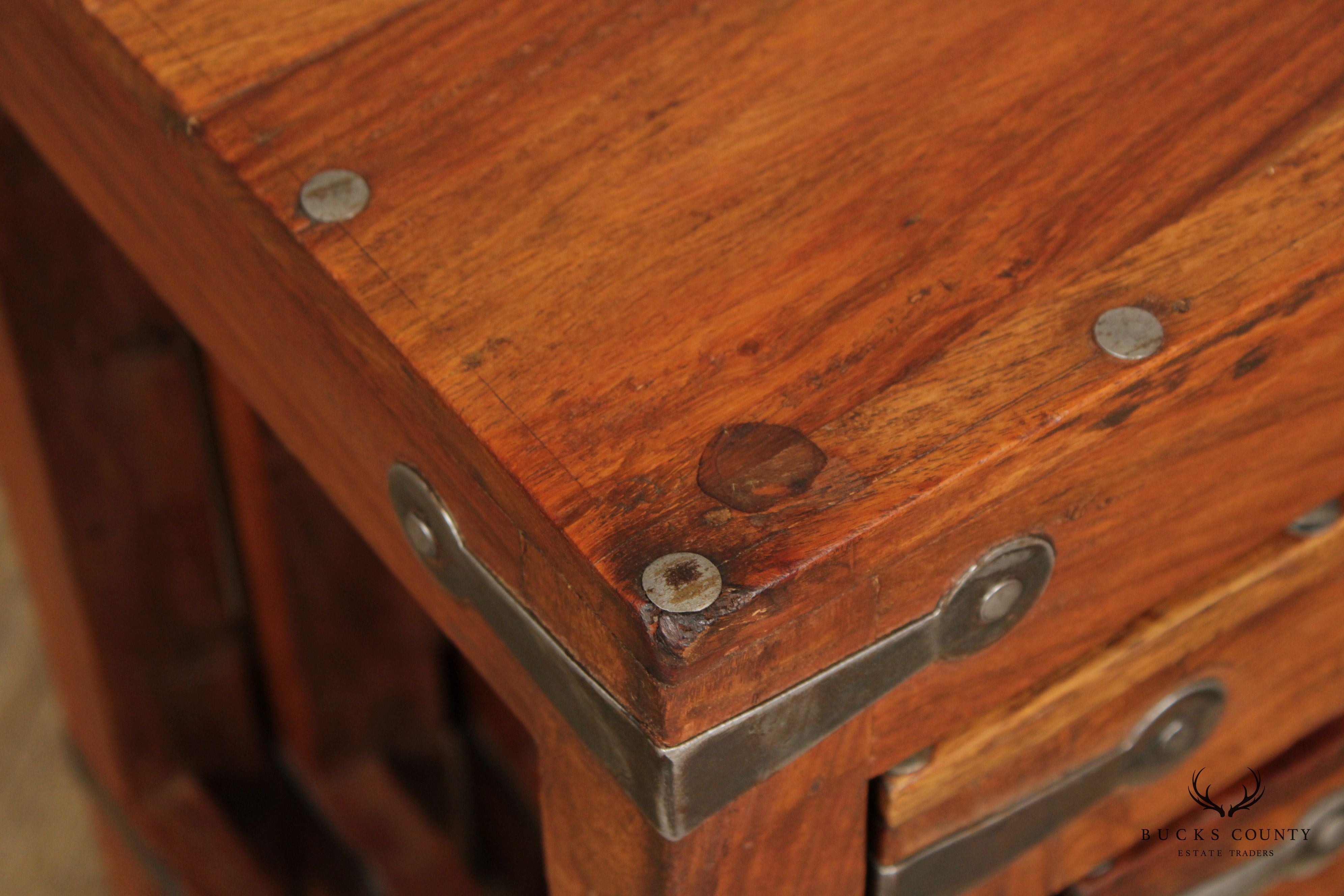 SPANISH COLONIAL STYLE SET OF 3  SOLID HARDWOOD NESTING TABLES