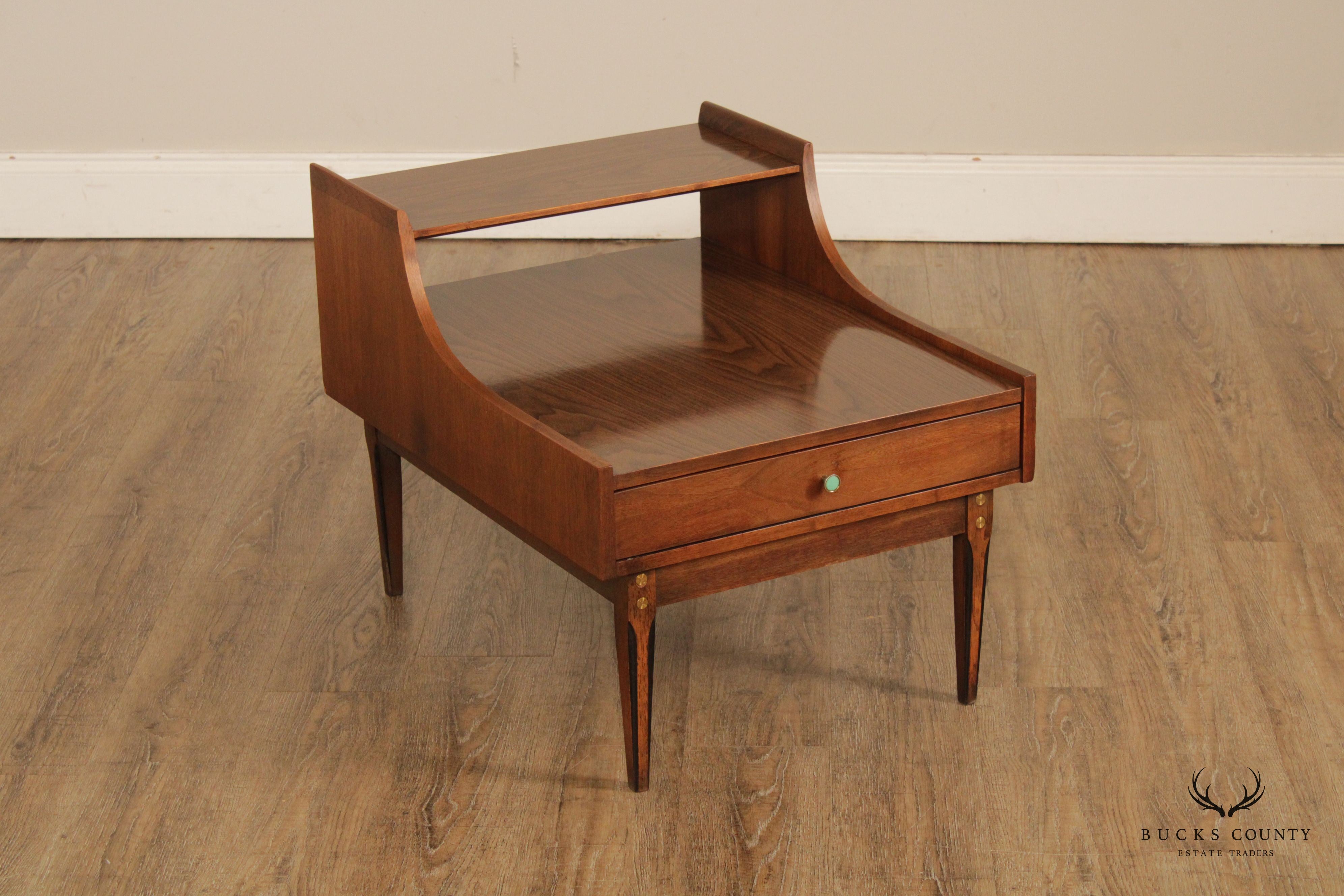 Mid Century Modern Walnut Side Table