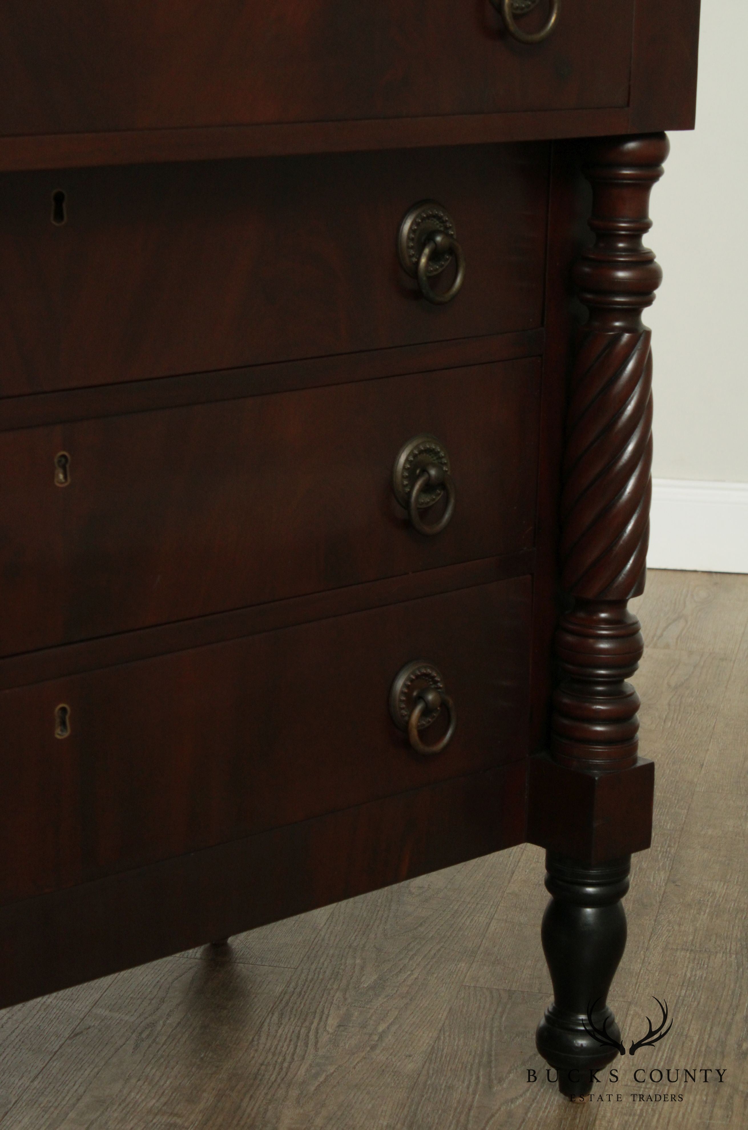 Antique American Federal Mahogany Chest of Drawers