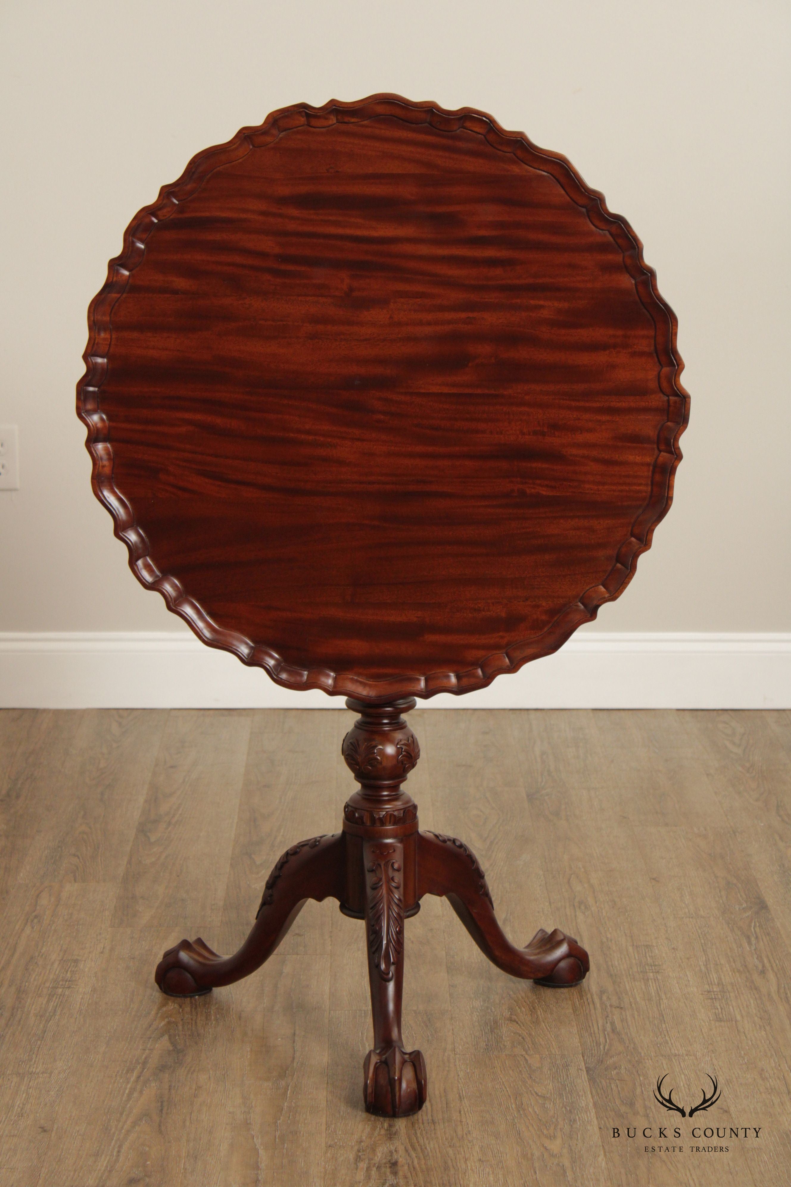 Chippendale Style Mahogany Tilt-Top Pie Crust Table