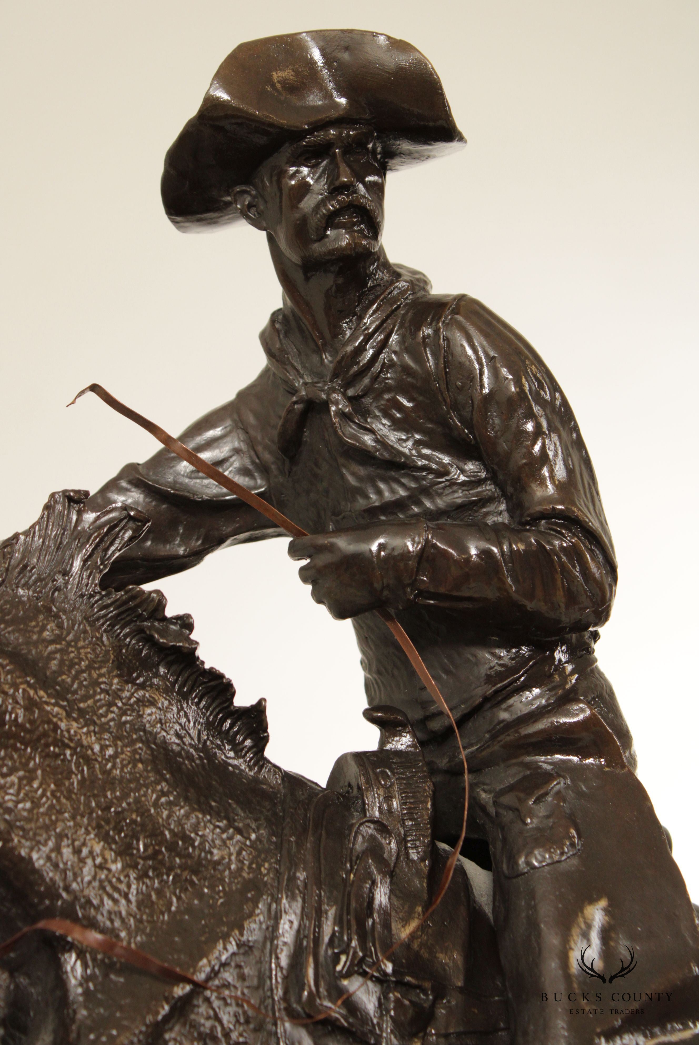 Frederick Remington 'The Cowboy' Bronze Sculpture