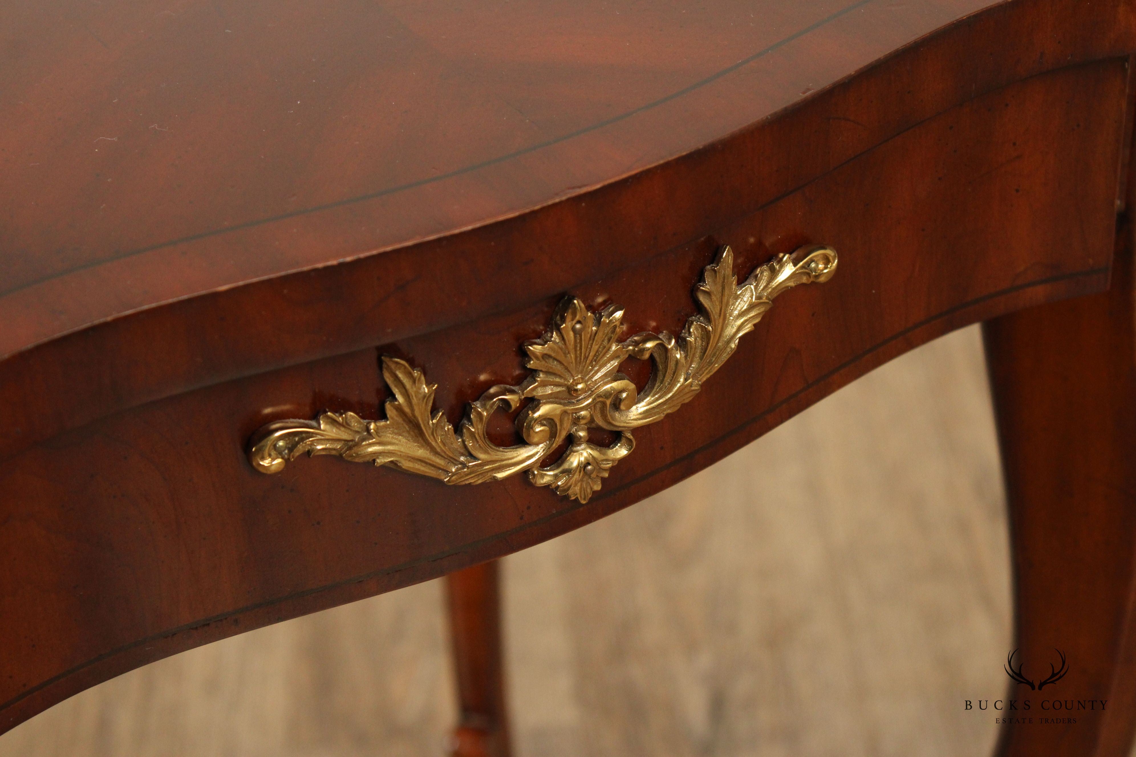 Maitland Smith French Régence Style Inlaid Mahogany Table