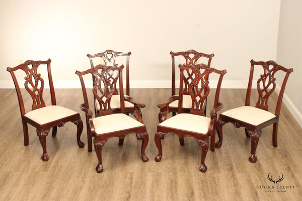 Stanley Furniture Set of Six Mahogany 'Stoneleigh' Dining Chairs