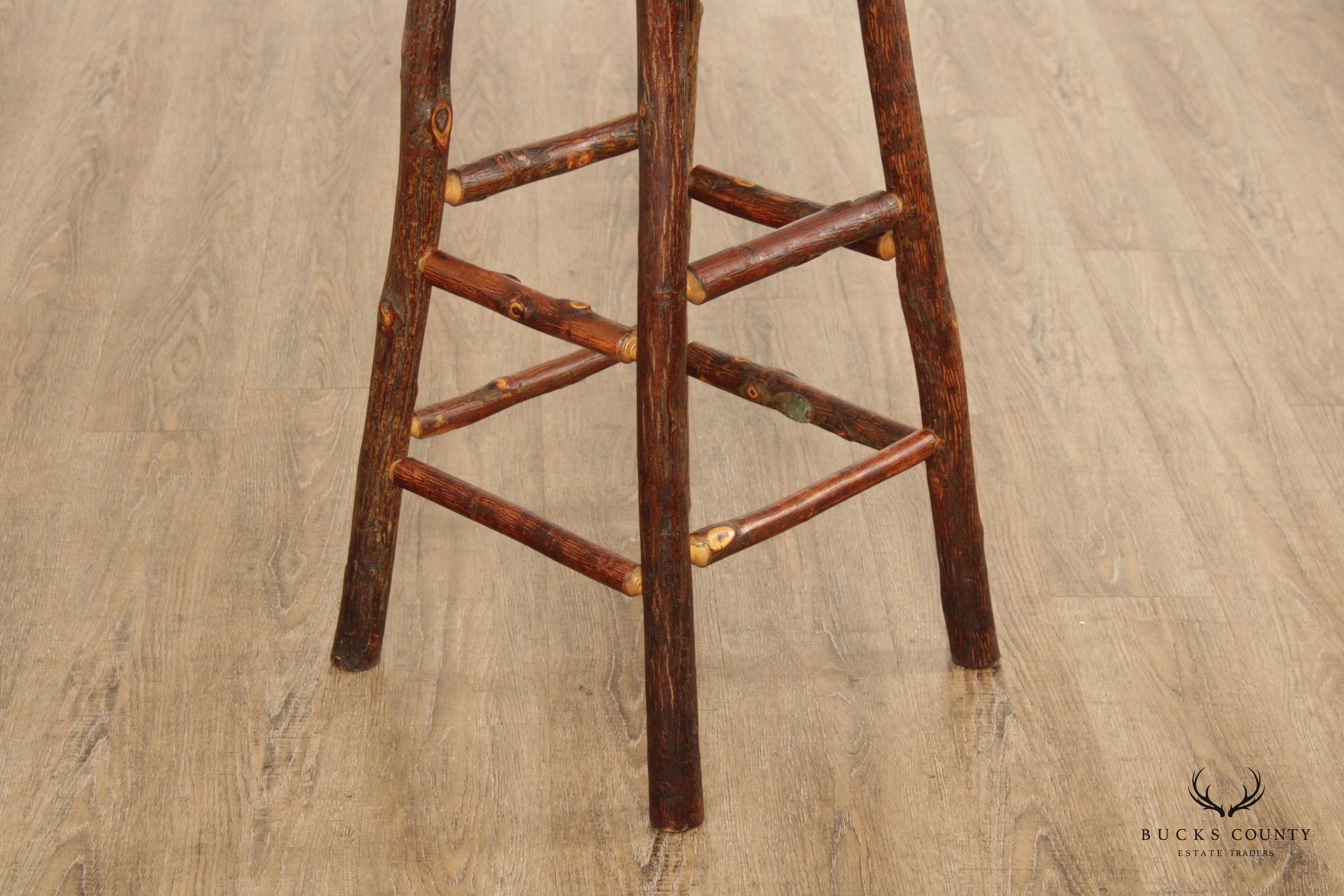 Old Hickory Pair Rustic Bar Stools