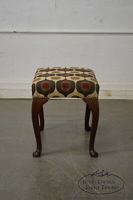 Antique Queen Anne Mahogany Stool (possibly 18th Century)