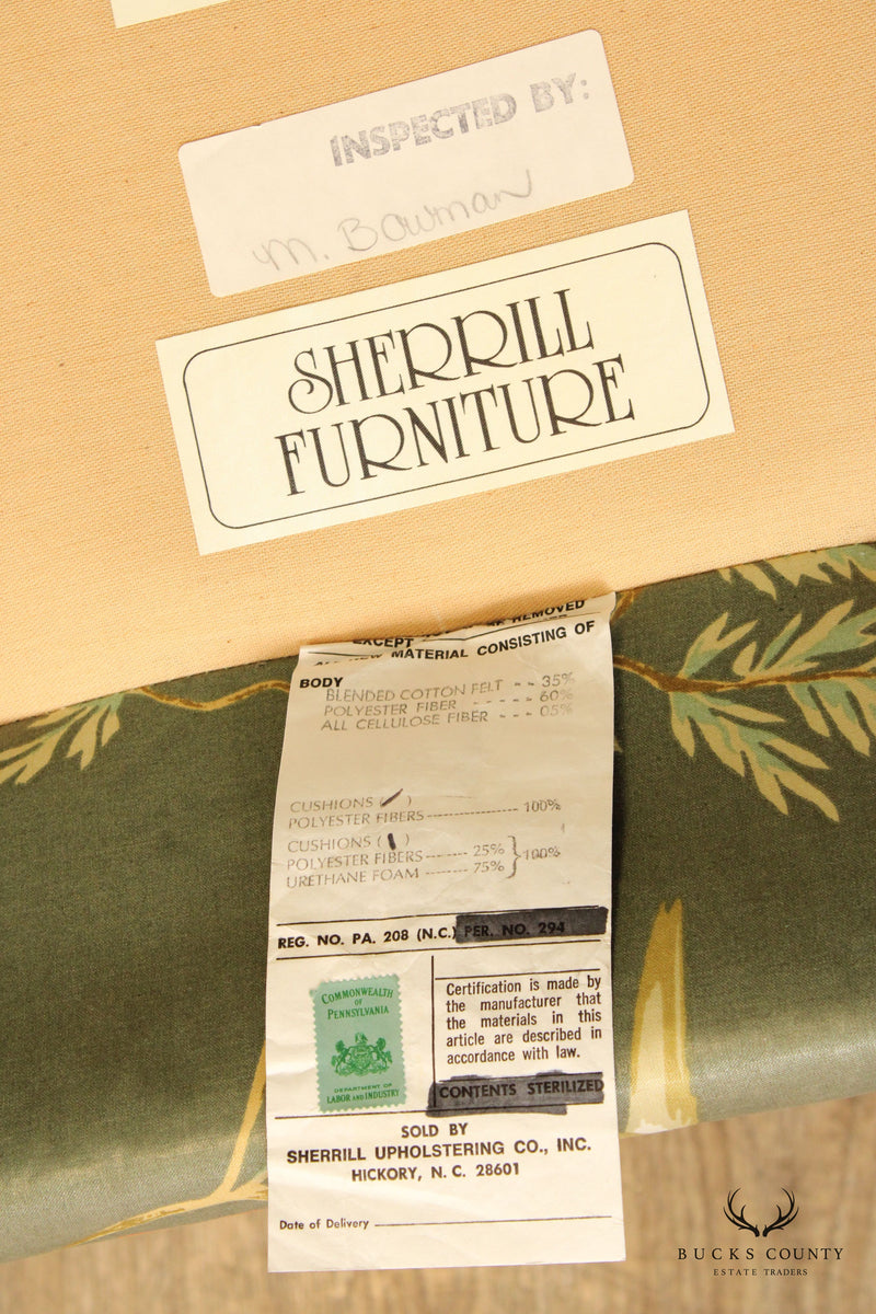Sherrill Furniture Chippendale Style Camelback Loveseat