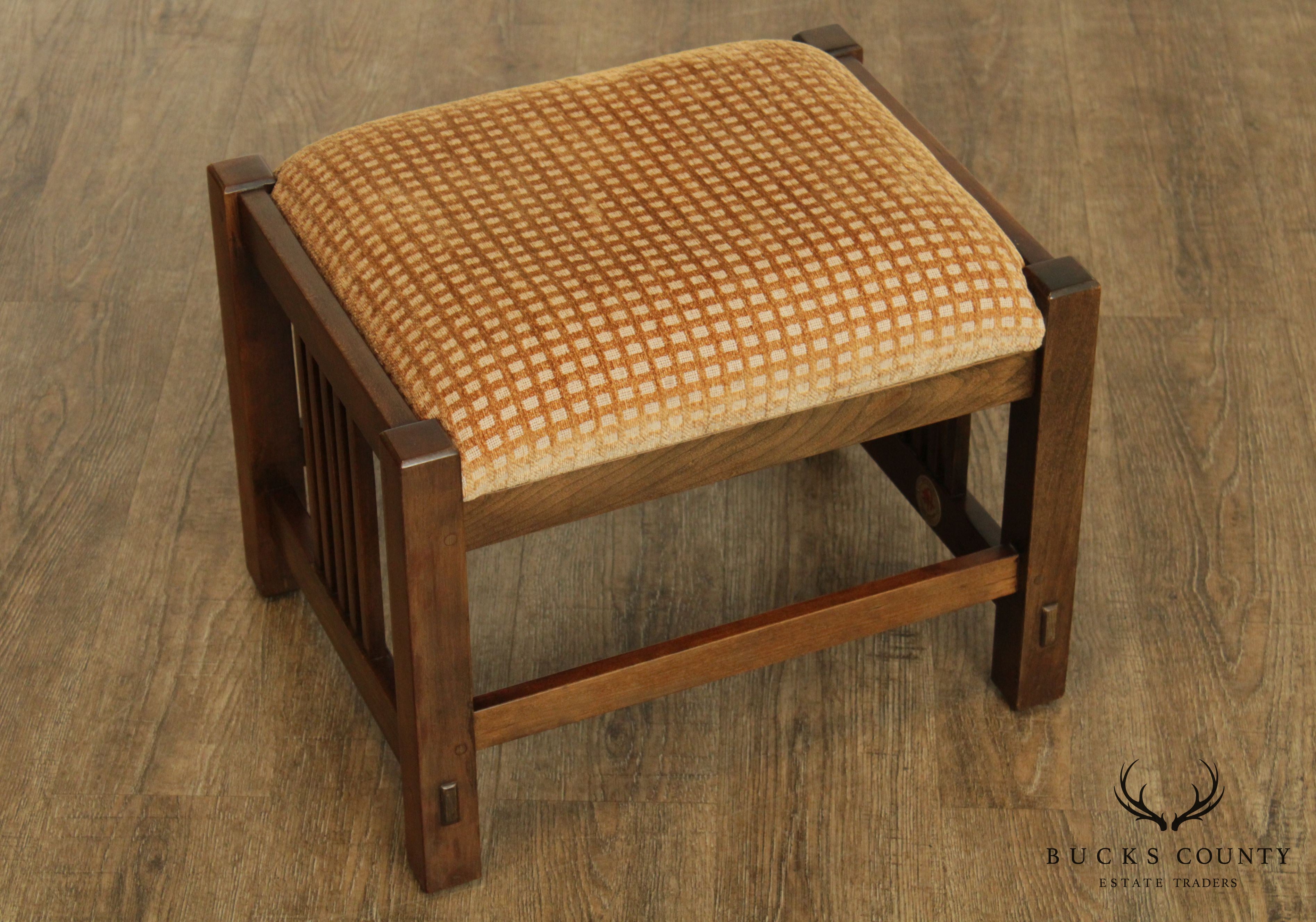 Stickley Mission Collection Pair Spindle Footstools