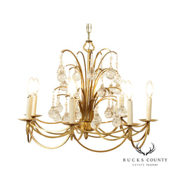 Hollywood Regency Brass and Crystal 7-Light Chandelier – Bucks County  Estate Traders
