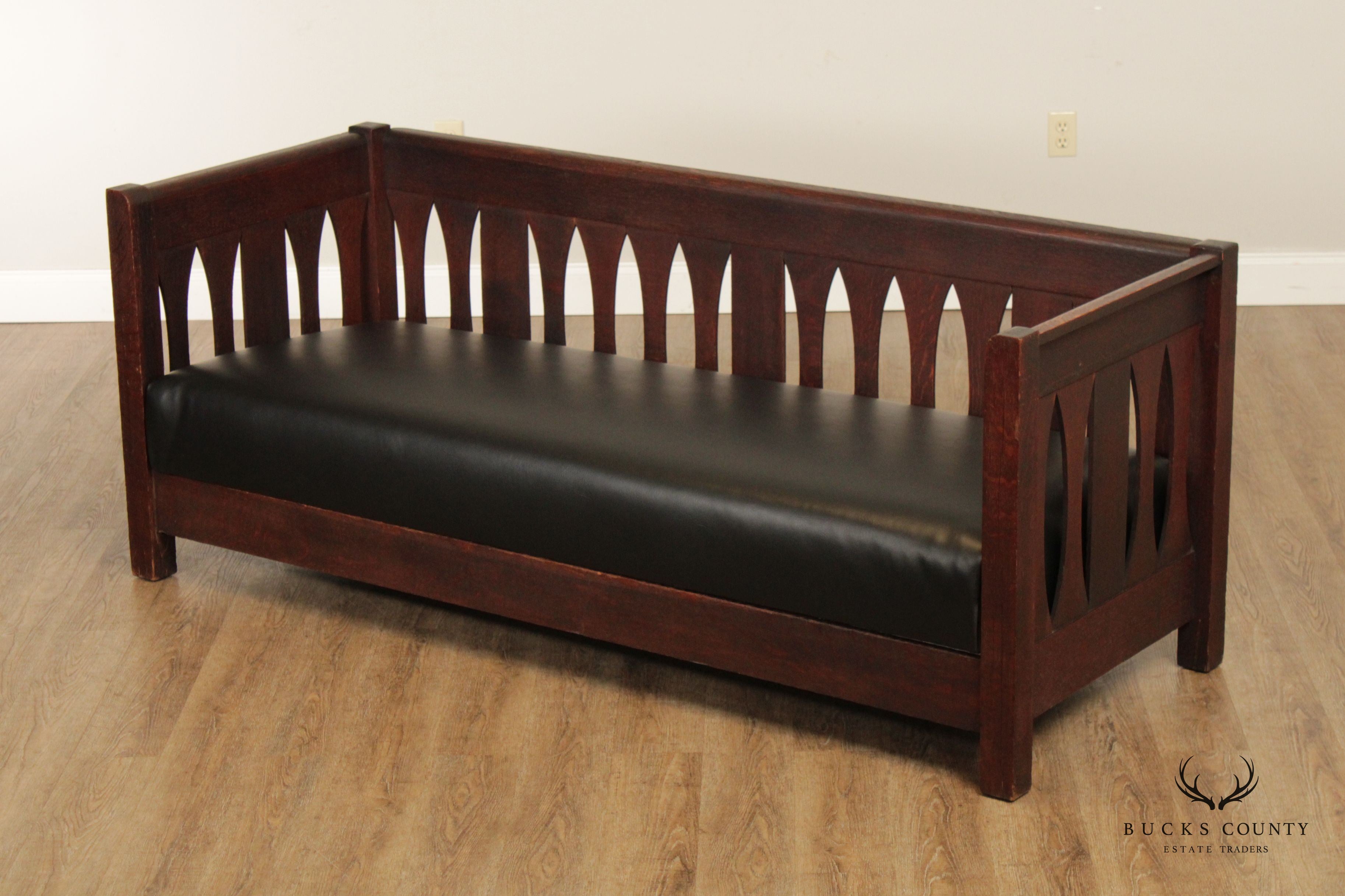 Antique Mission Oak Settle