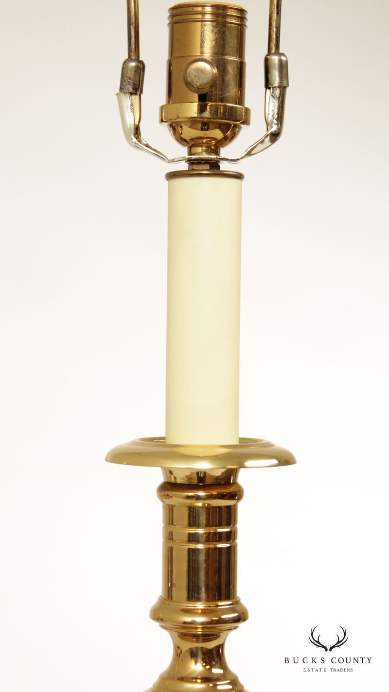 Vintage Brass Candlestick Lamp
