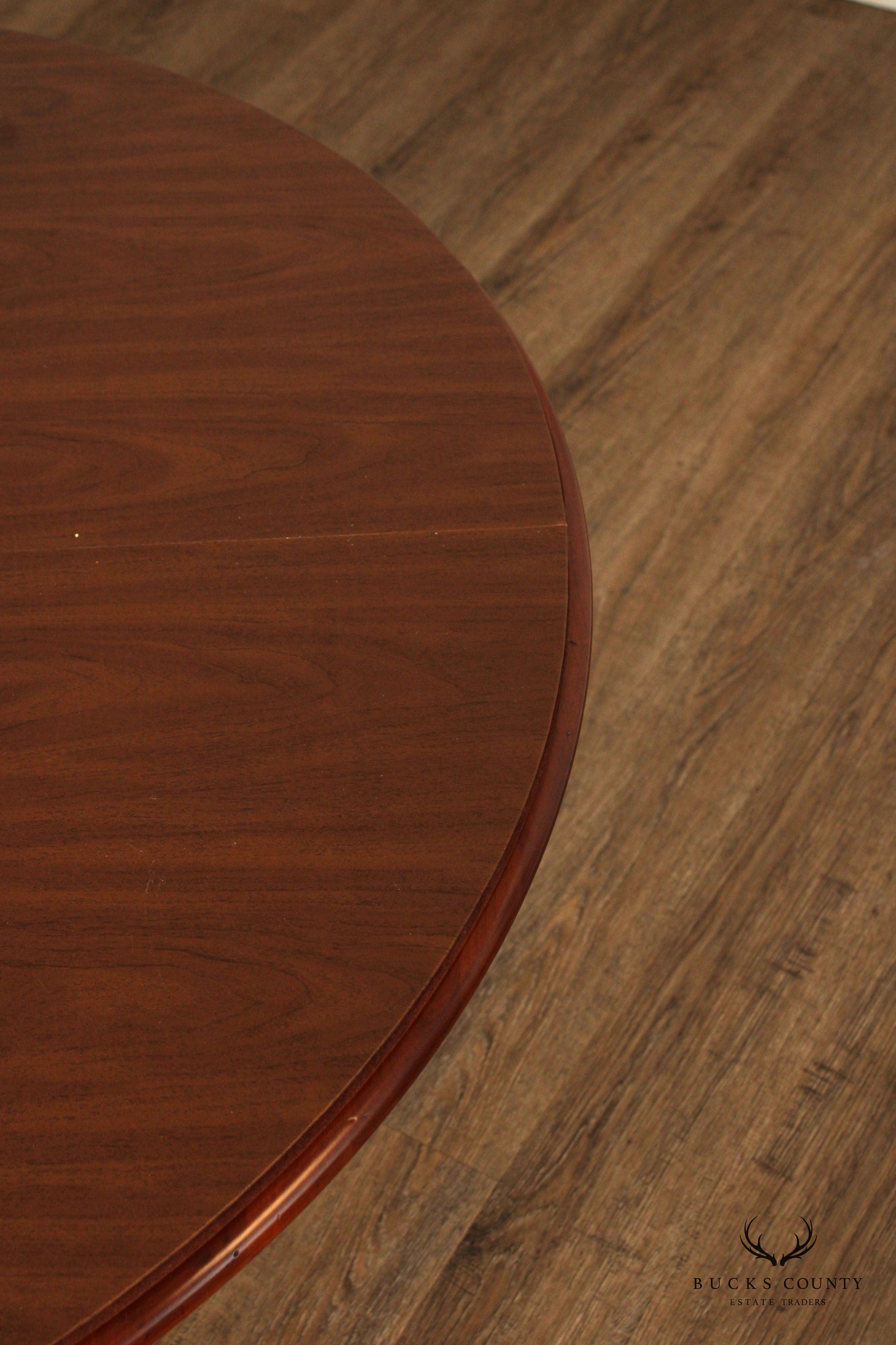 Ethan Allen 'Maison' Expandable Round Top Cherry Dining Table