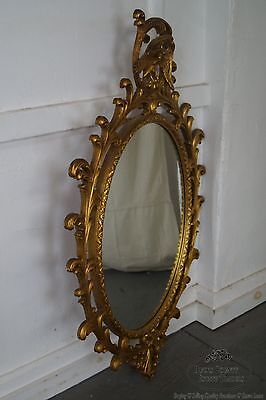 Quality Large Georgian Style Gilt Carved Mirror w/ Winged Eagle