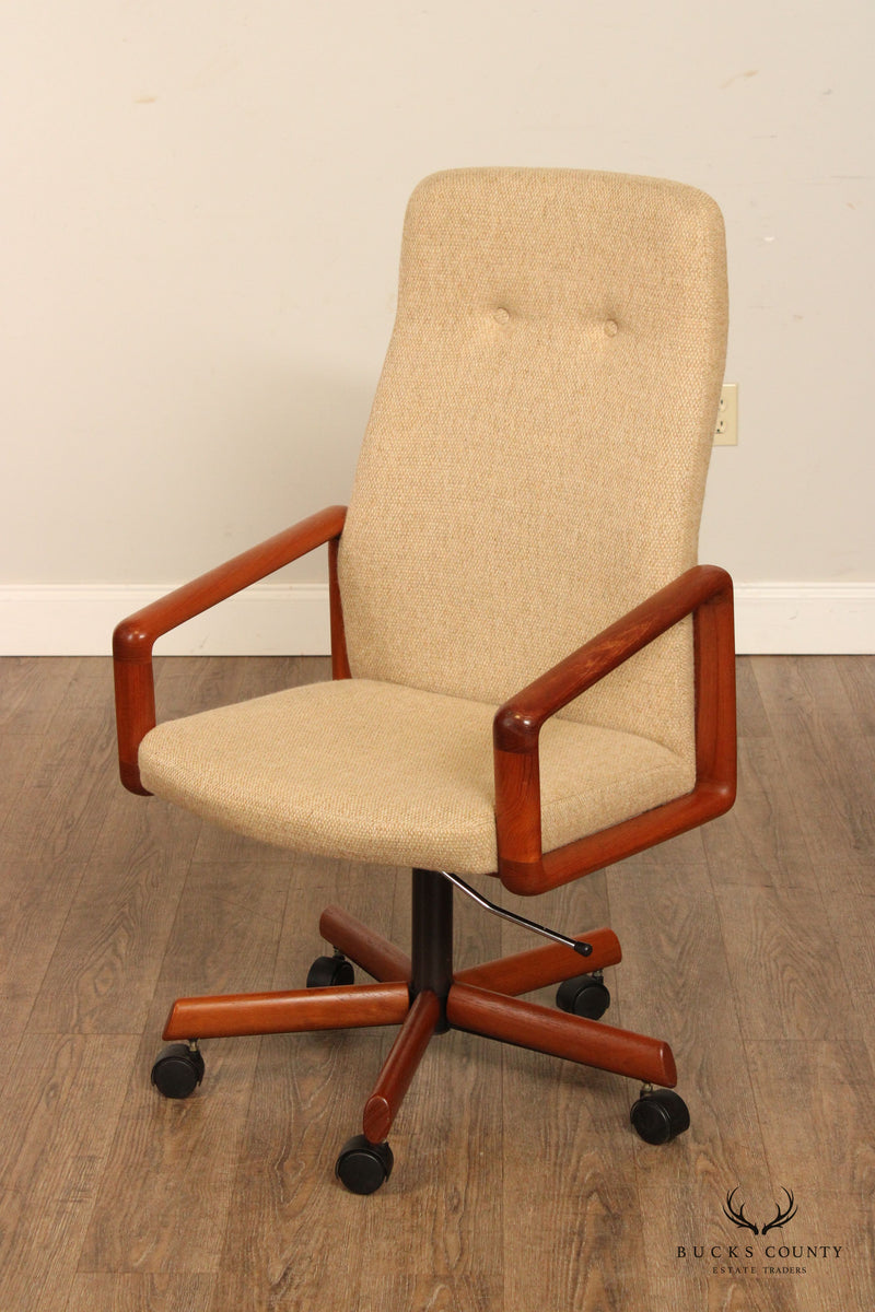 P. Schultz & Co. Danish Modern Teak Office Desk Chair