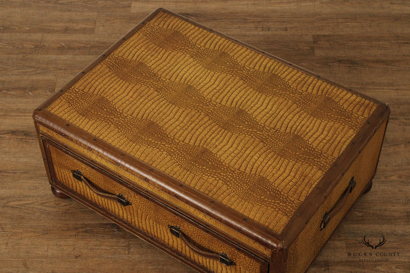 Coffee Table in the Style of Antique Steamer Trunk