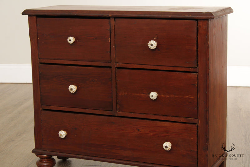 Antique 19th C. English Pine Apothecary Chest of Drawers